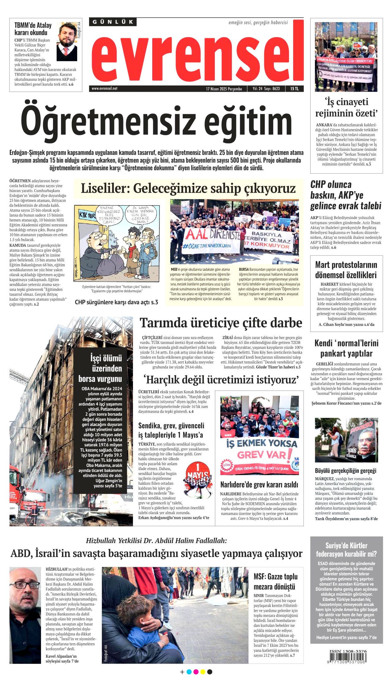 'CHP'ye kayyum atanacak' yalanında kim kazandı? Bir gecede yüzde 50... İşte 18 Nisan Cuma gazete manşetleri! 16