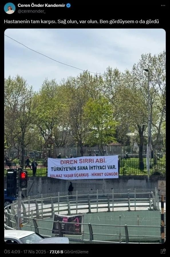 Sırrı Süreyya Önder’e hastane çevresinden pankartlı destek: Diren ha baboş! 3