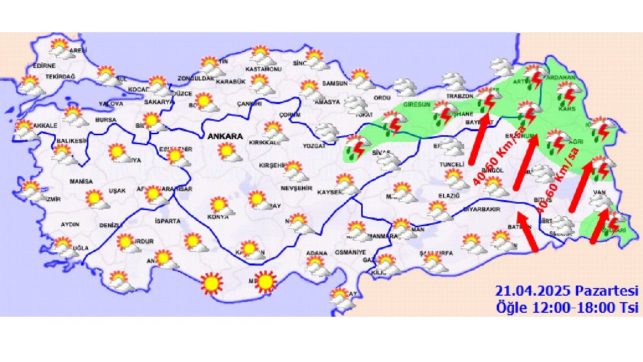 21 Nisan 2025 Pazartesi hava durumu tahminleri geldi! Haftanın ilk iş günü beklenen hava sıcaklıkları... 13