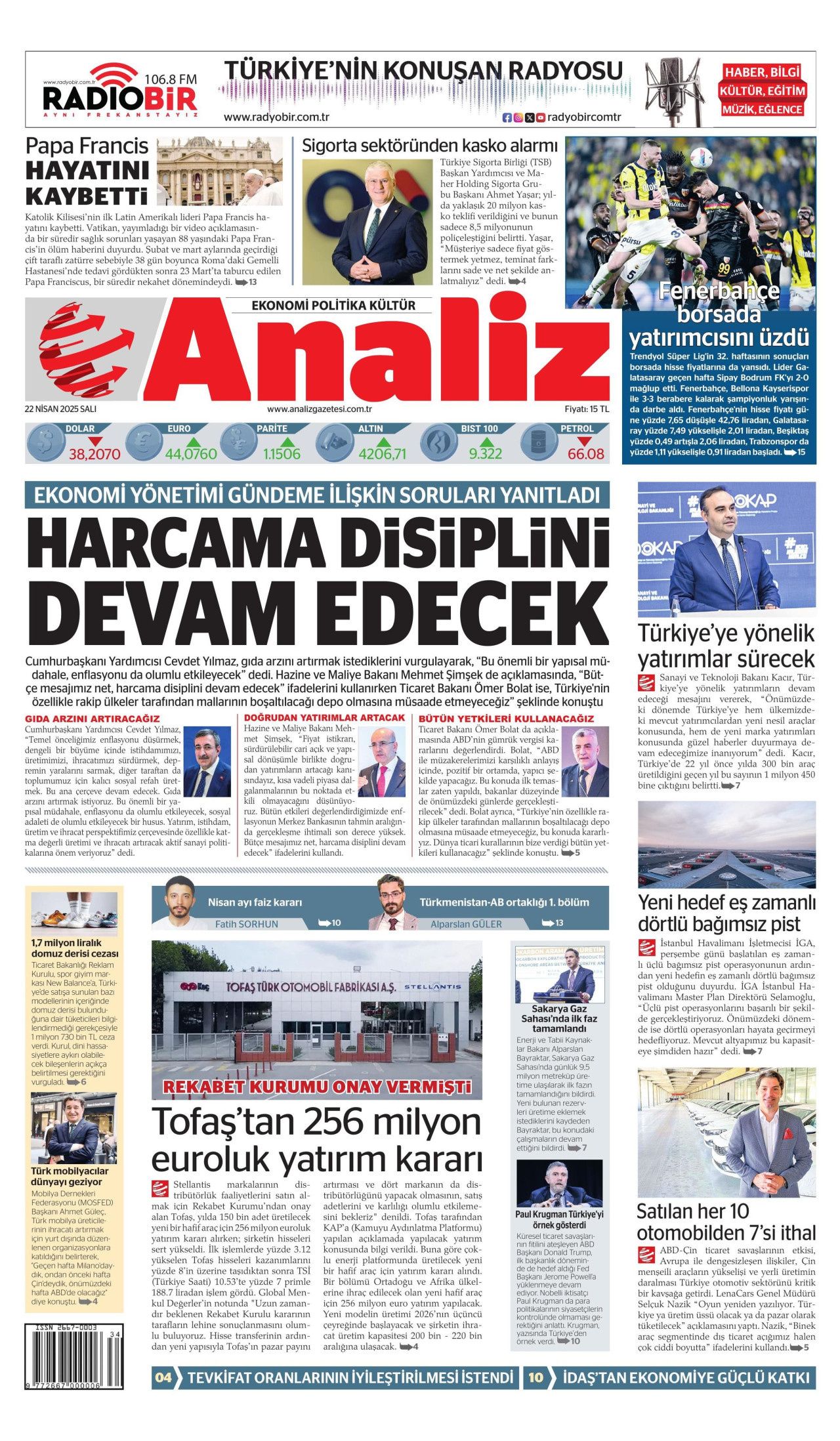 Gıda krizlerine ilk müdahale Türkiye'den! Dünyanın ambarı olacağız... 22 Nisan Gazete manşetleri... 21
