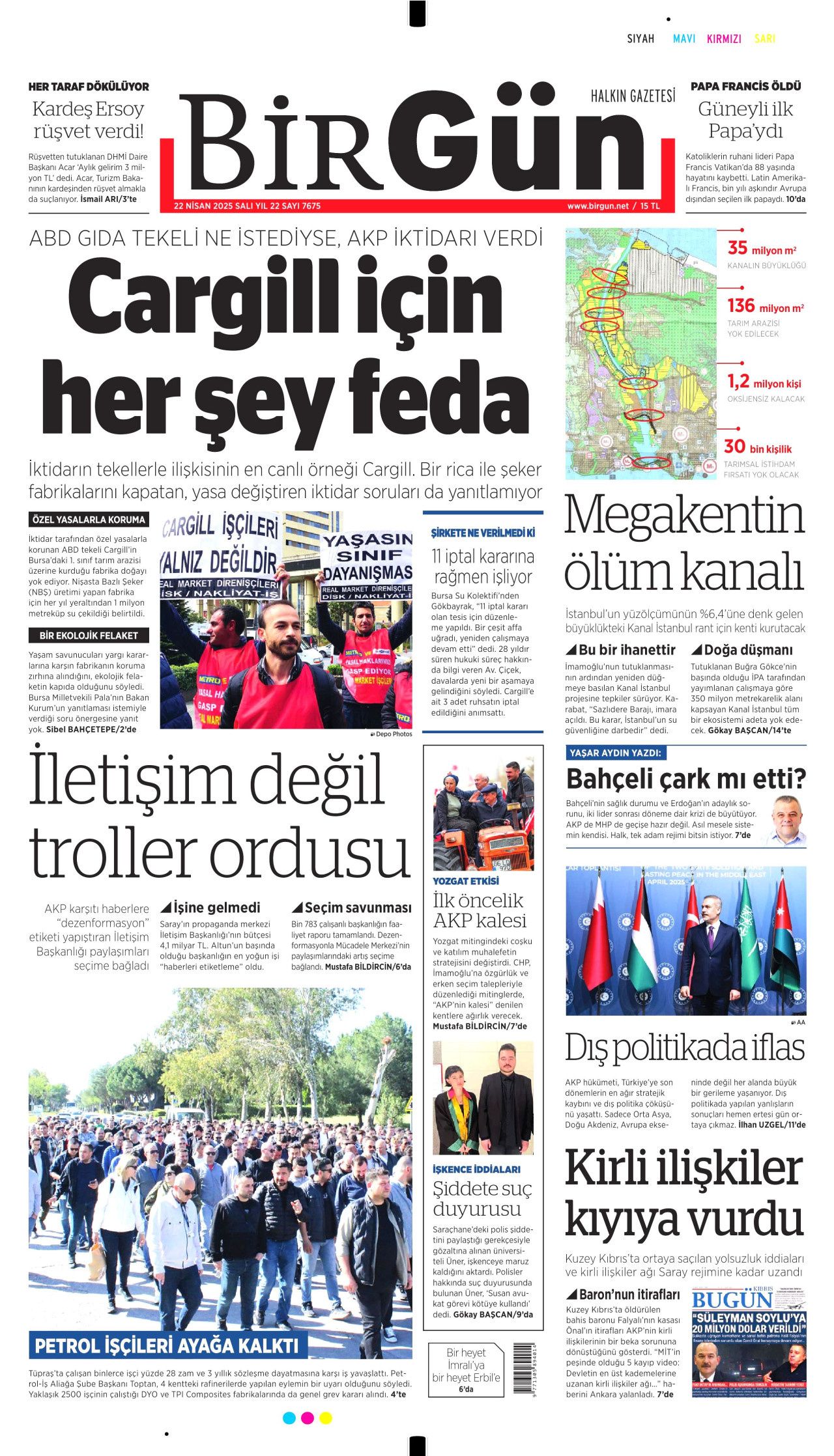 Gıda krizlerine ilk müdahale Türkiye'den! Dünyanın ambarı olacağız... 22 Nisan Gazete manşetleri... 14