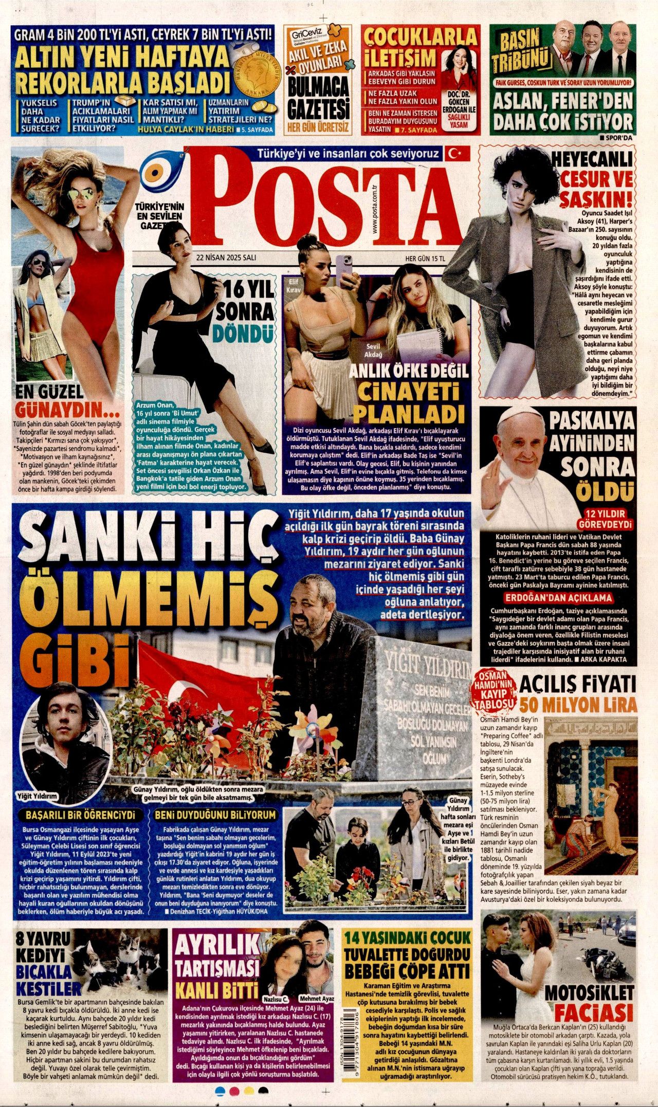 Gıda krizlerine ilk müdahale Türkiye'den! Dünyanın ambarı olacağız... 22 Nisan Gazete manşetleri... 8