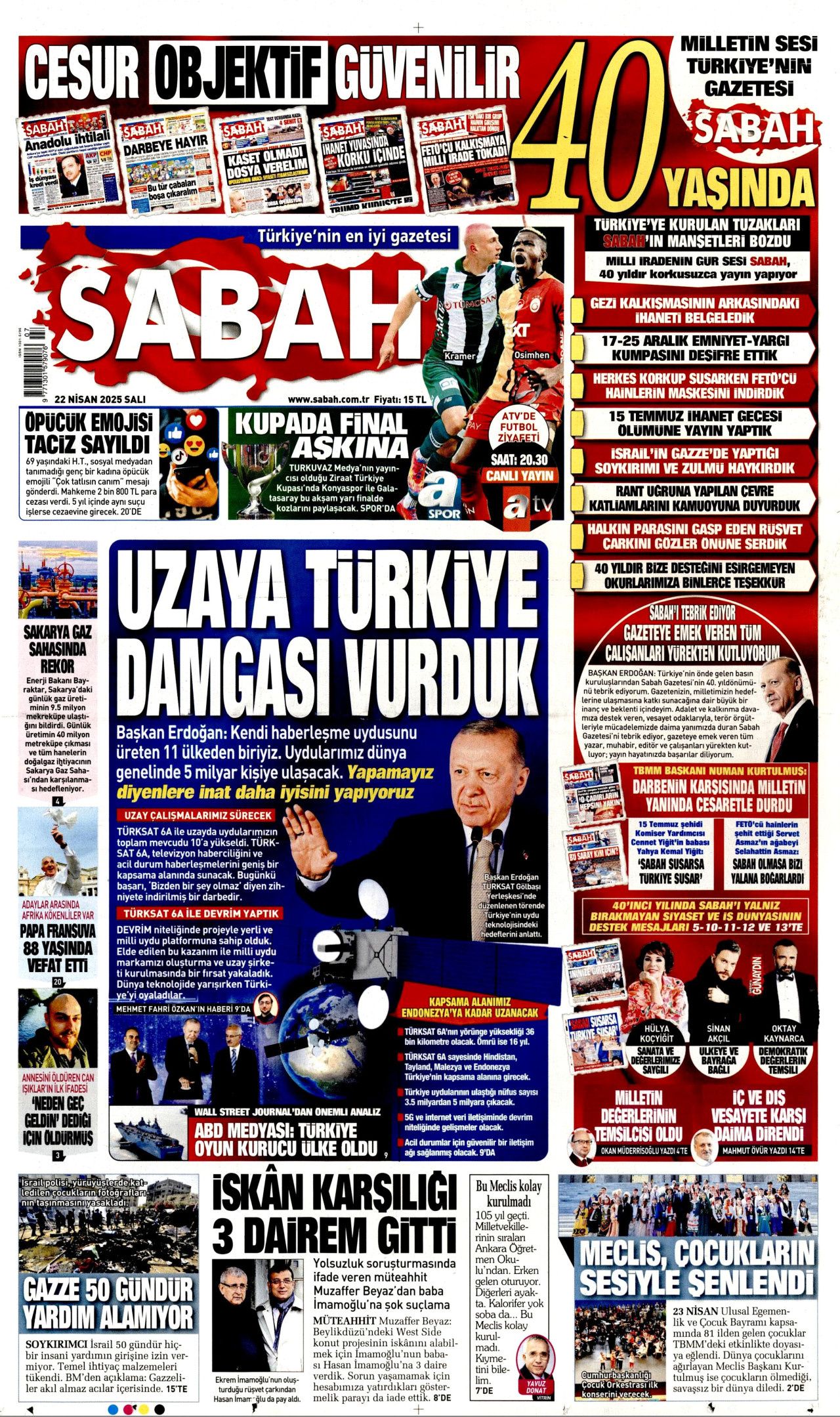 Gıda krizlerine ilk müdahale Türkiye'den! Dünyanın ambarı olacağız... 22 Nisan Gazete manşetleri... 3