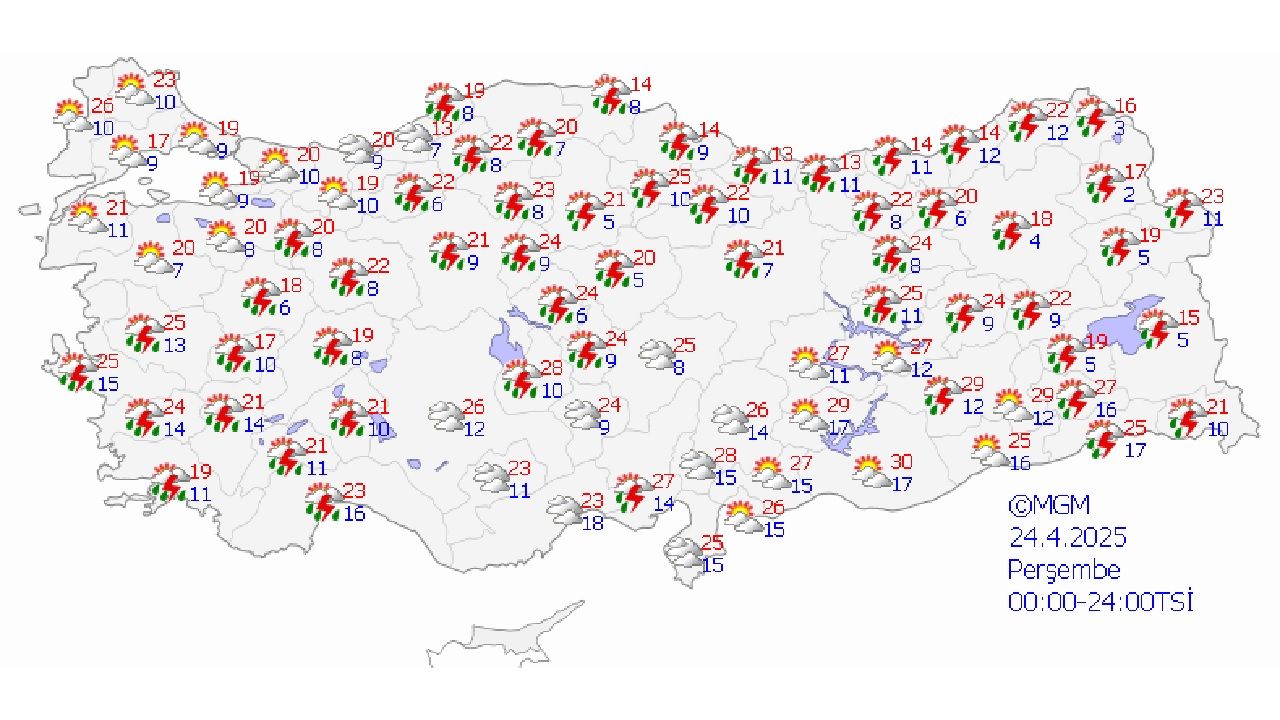23 Nisan 2025 yurt genelinde yağış bekleniyor! İşte Ankara, İstanbul ve İzmir'de beklenen sıcaklıklar... 2
