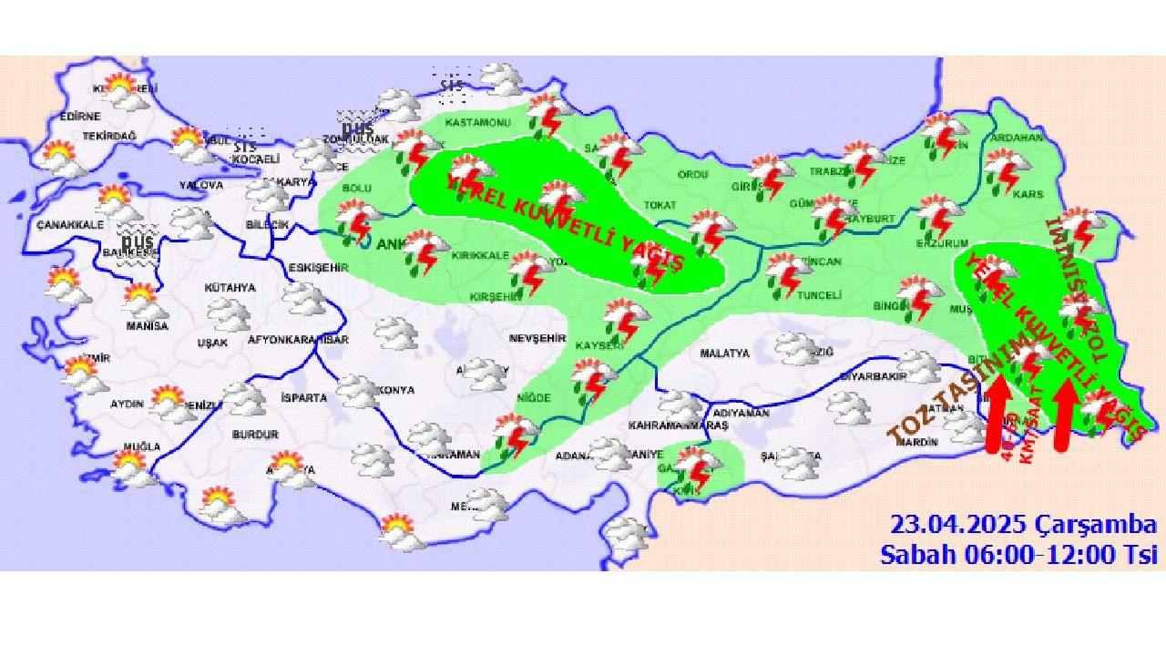 23 Nisan 2025 yurt genelinde yağış bekleniyor! İşte Ankara, İstanbul ve İzmir'de beklenen sıcaklıklar... 5