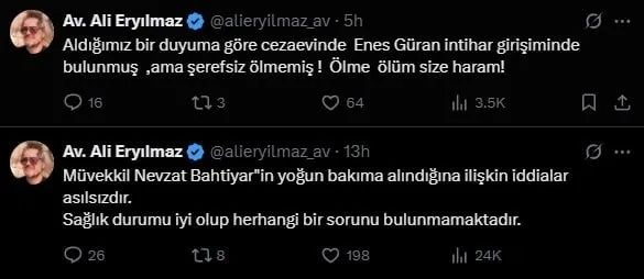 Enes Güran intihar mı etti? Gündeme bomba gibi düşen iddia! Nevzat Bahtiyar'ın avukatından şok açıklama! 6