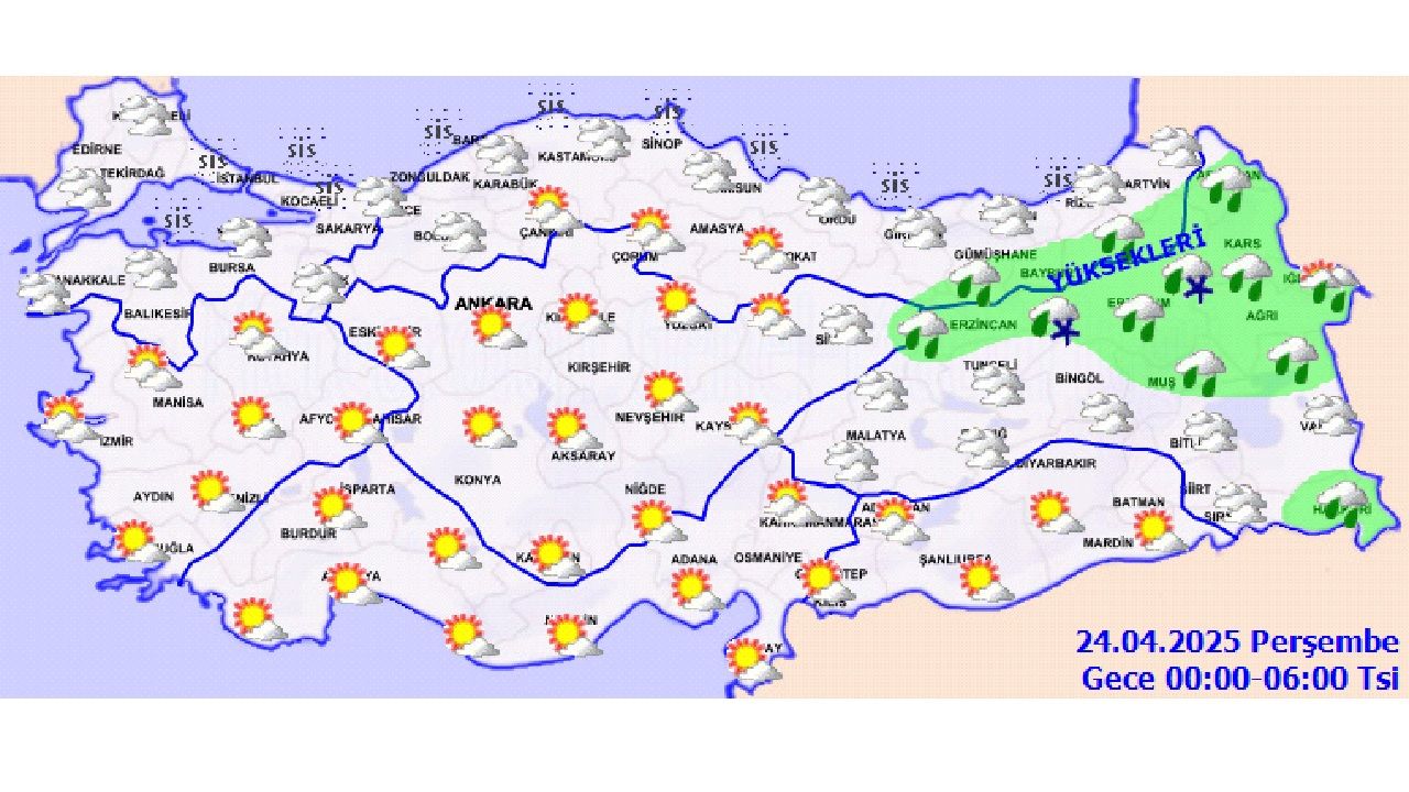 24 Nisan 2025 yurt geneli hava durumu! Deprem bölgesinde yağış bekleniyor mu? 2