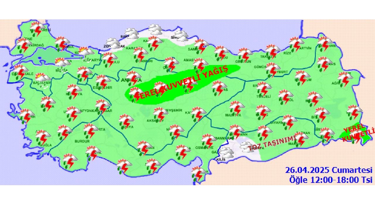 26 Nisan 2025 Cumartesi Türkiye geneli hava durumu tahminleri yayınlandı! İşte il il beklenen hava sıcaklıkları... 13