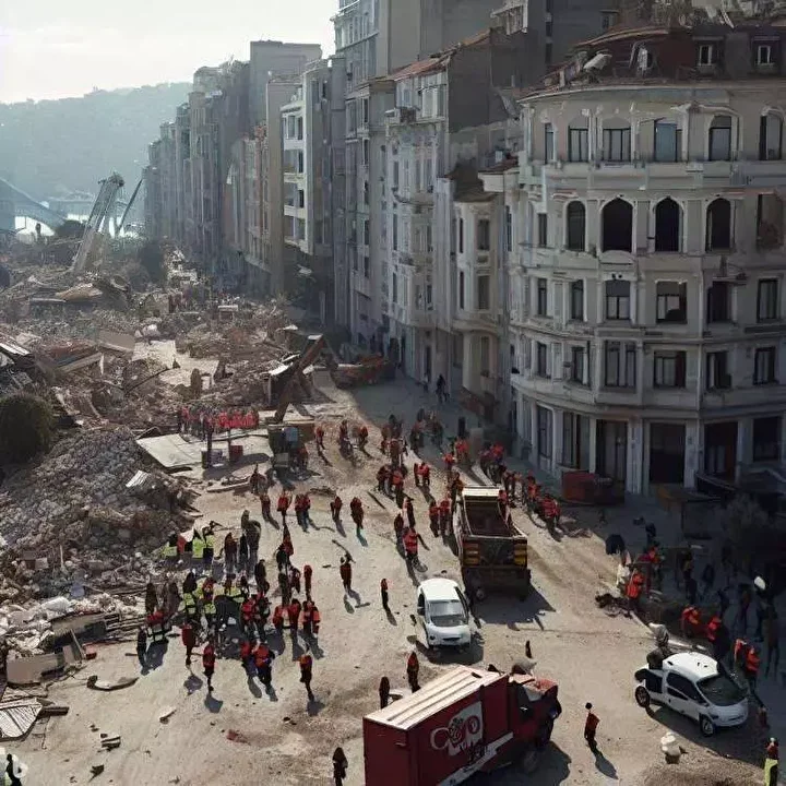 Yapay zekadan büyük İstanbul depremi: İşte dehşete düşüren görüntüler! 13