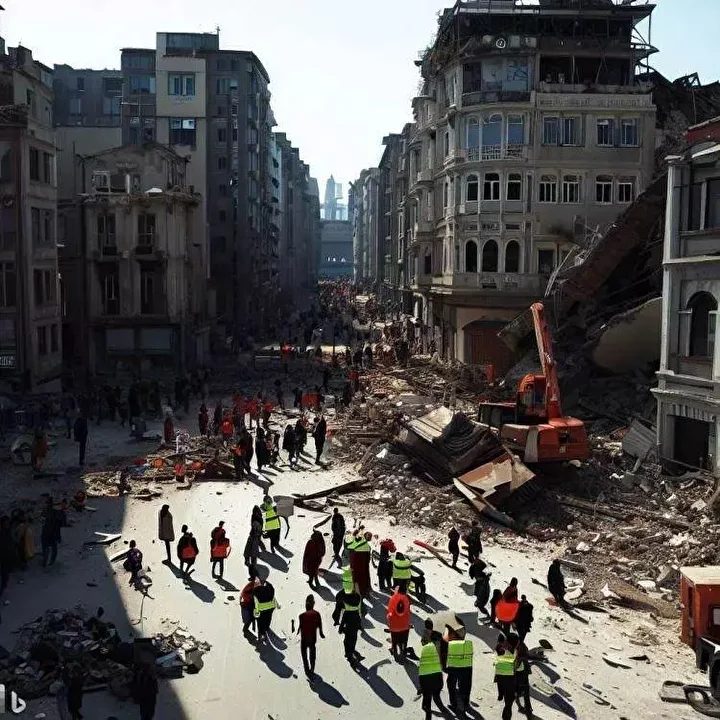 Yapay zekadan büyük İstanbul depremi: İşte dehşete düşüren görüntüler! 9