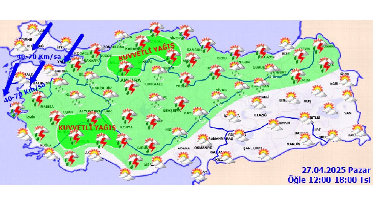 27 Nisan 2025 Pazar hava durumu tahminleri yayınlandı! Ankara, İstanbul ve İzmir'de beklenen hava sıcaklıkları... 3