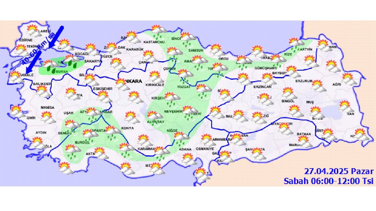 27 Nisan 2025 Pazar hava durumu tahminleri yayınlandı! Ankara, İstanbul ve İzmir'de beklenen hava sıcaklıkları... 9