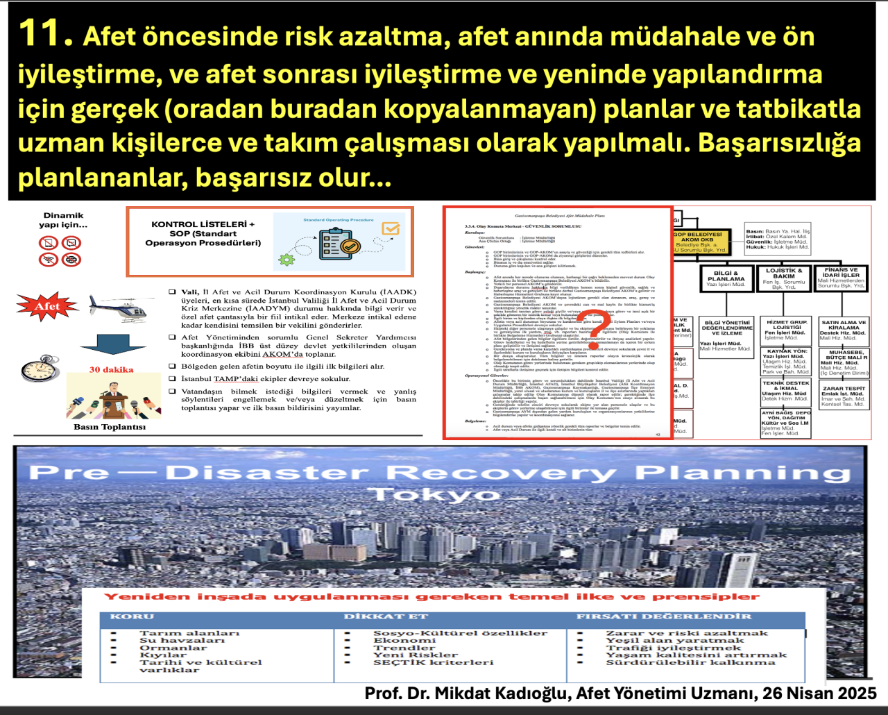 Yerel yönetimler deprem için neler yapmalı? Yazarımız Prof. Mikdat Kadıoğlu madde madde sıraladı 12