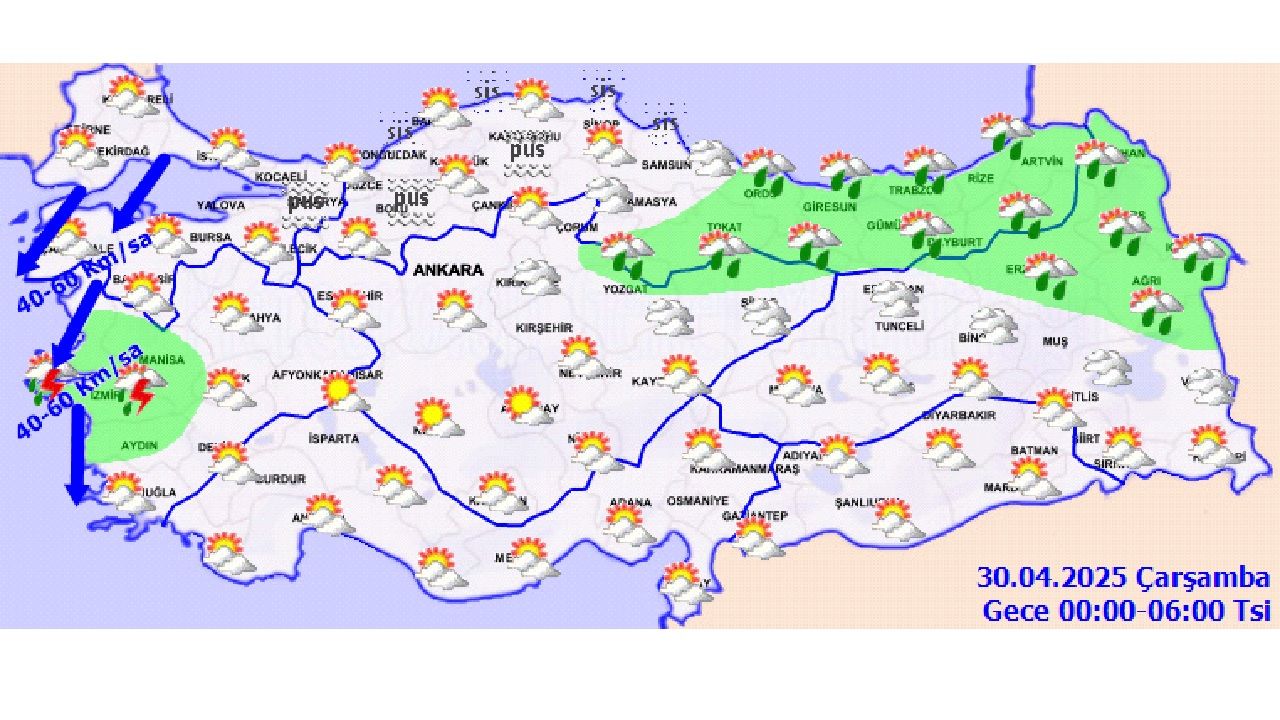 Meteoroloji Türkiye geneli hava durumu tahminlerini paylaştı! 30 Nisan 2025 il il hava sıcaklıkları... 2