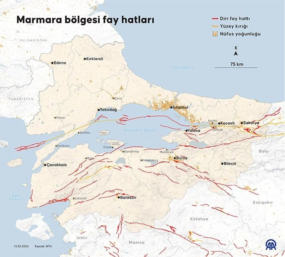 Evimin altından fay hattı geçiyor mu? İşte yenilenen diri fay haritası 5