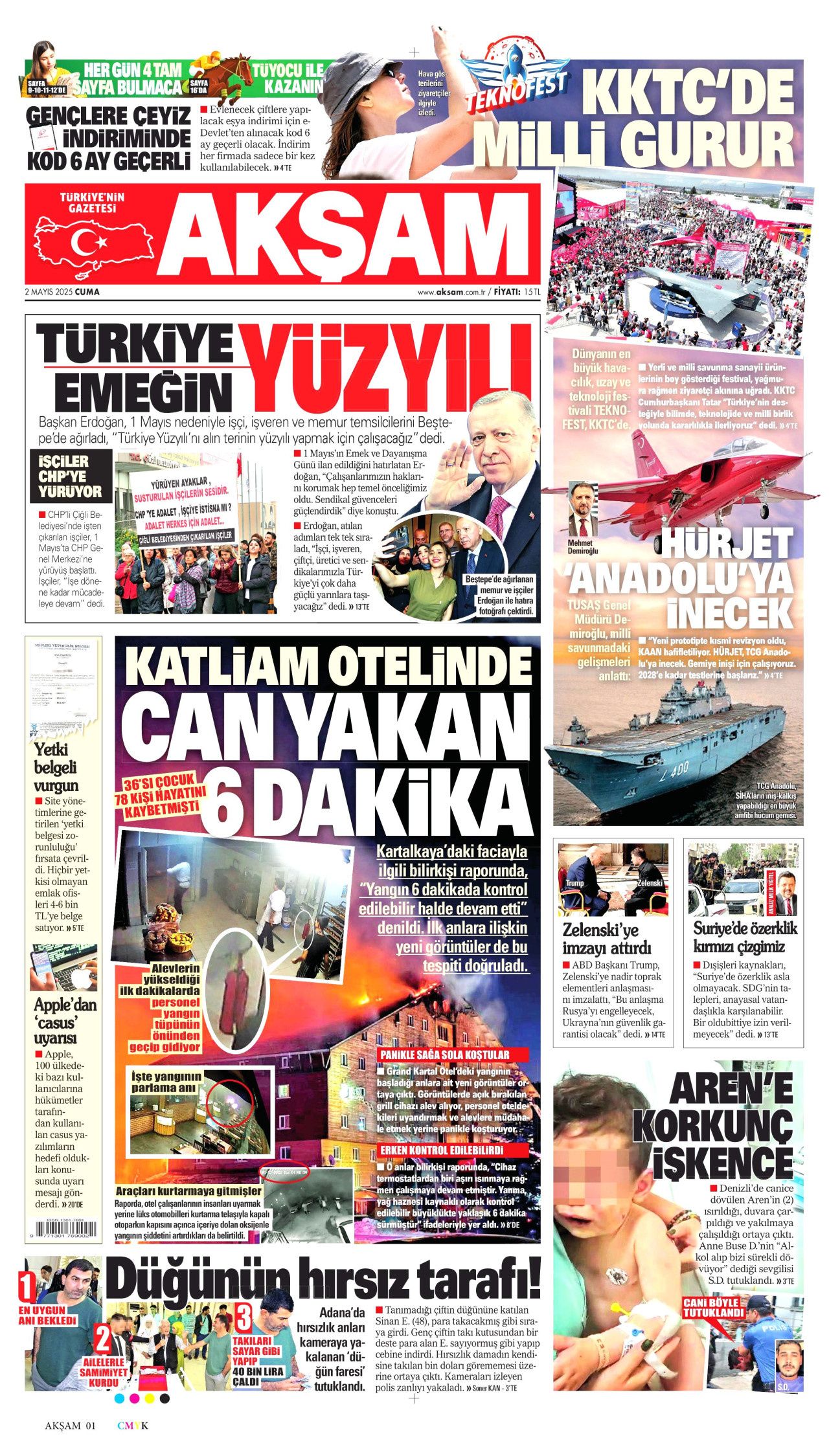 Suriye'yi kaynatıyorlar! Harekat uyarısı... 2 Mayıs Cuma gazete manşetleri! 9