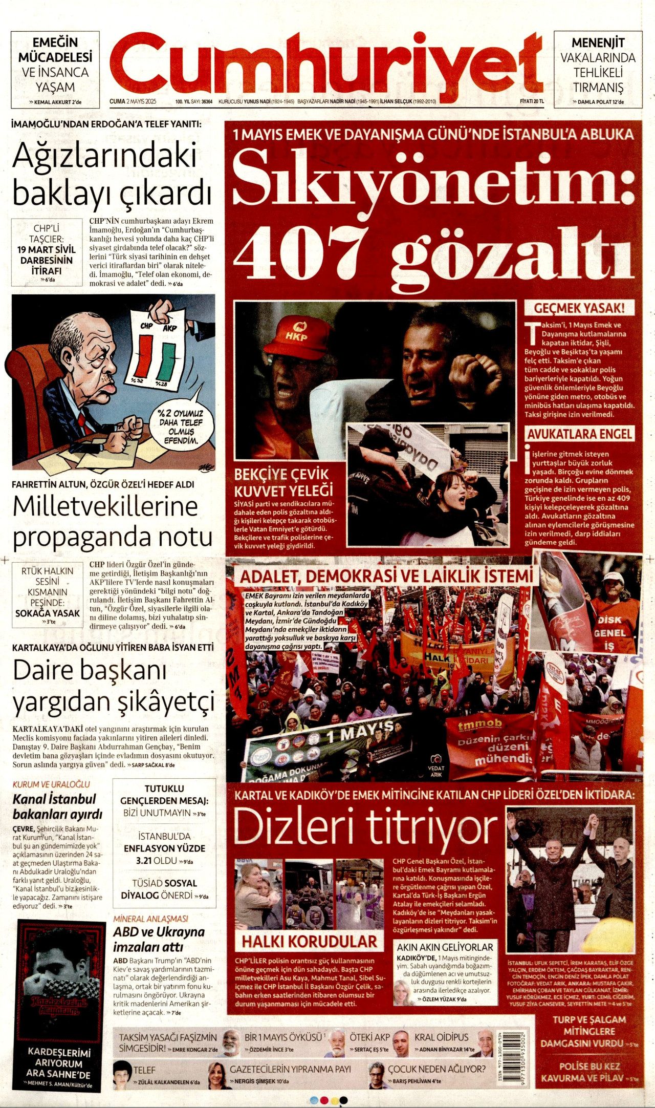 Suriye'yi kaynatıyorlar! Harekat uyarısı... 2 Mayıs Cuma gazete manşetleri! 7
