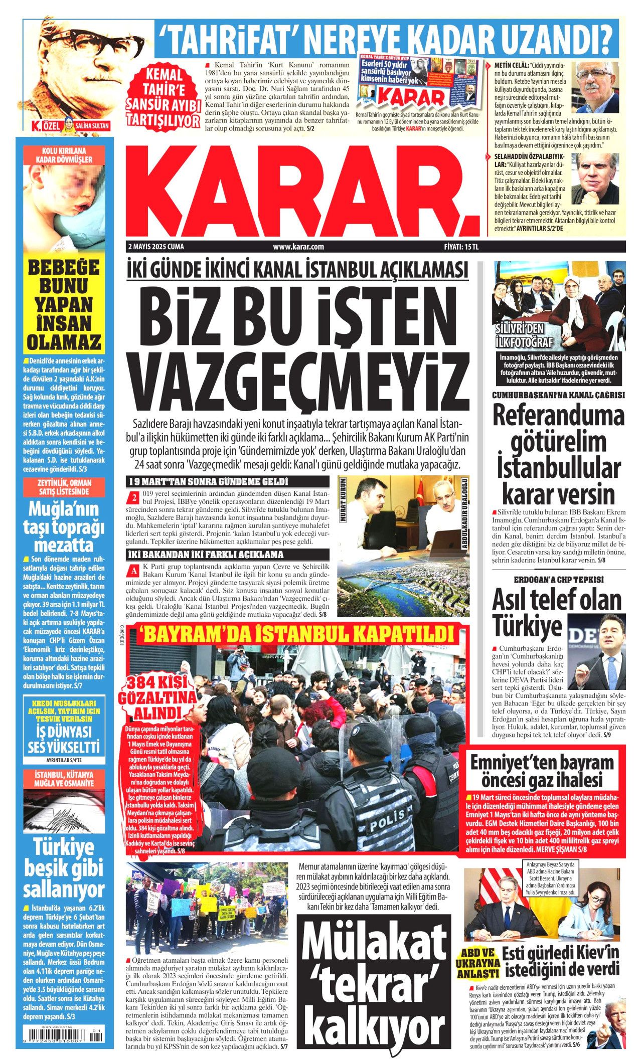 Suriye'yi kaynatıyorlar! Harekat uyarısı... 2 Mayıs Cuma gazete manşetleri! 4