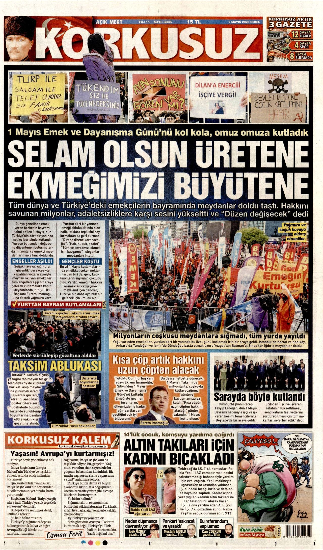 Suriye'yi kaynatıyorlar! Harekat uyarısı... 2 Mayıs Cuma gazete manşetleri! 24