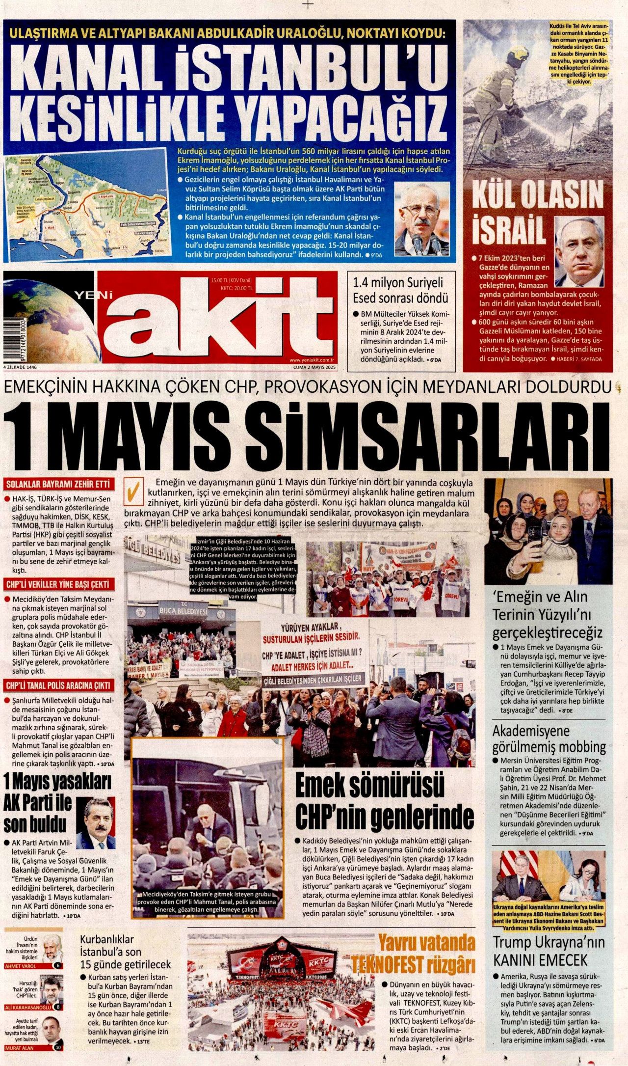 Suriye'yi kaynatıyorlar! Harekat uyarısı... 2 Mayıs Cuma gazete manşetleri! 13