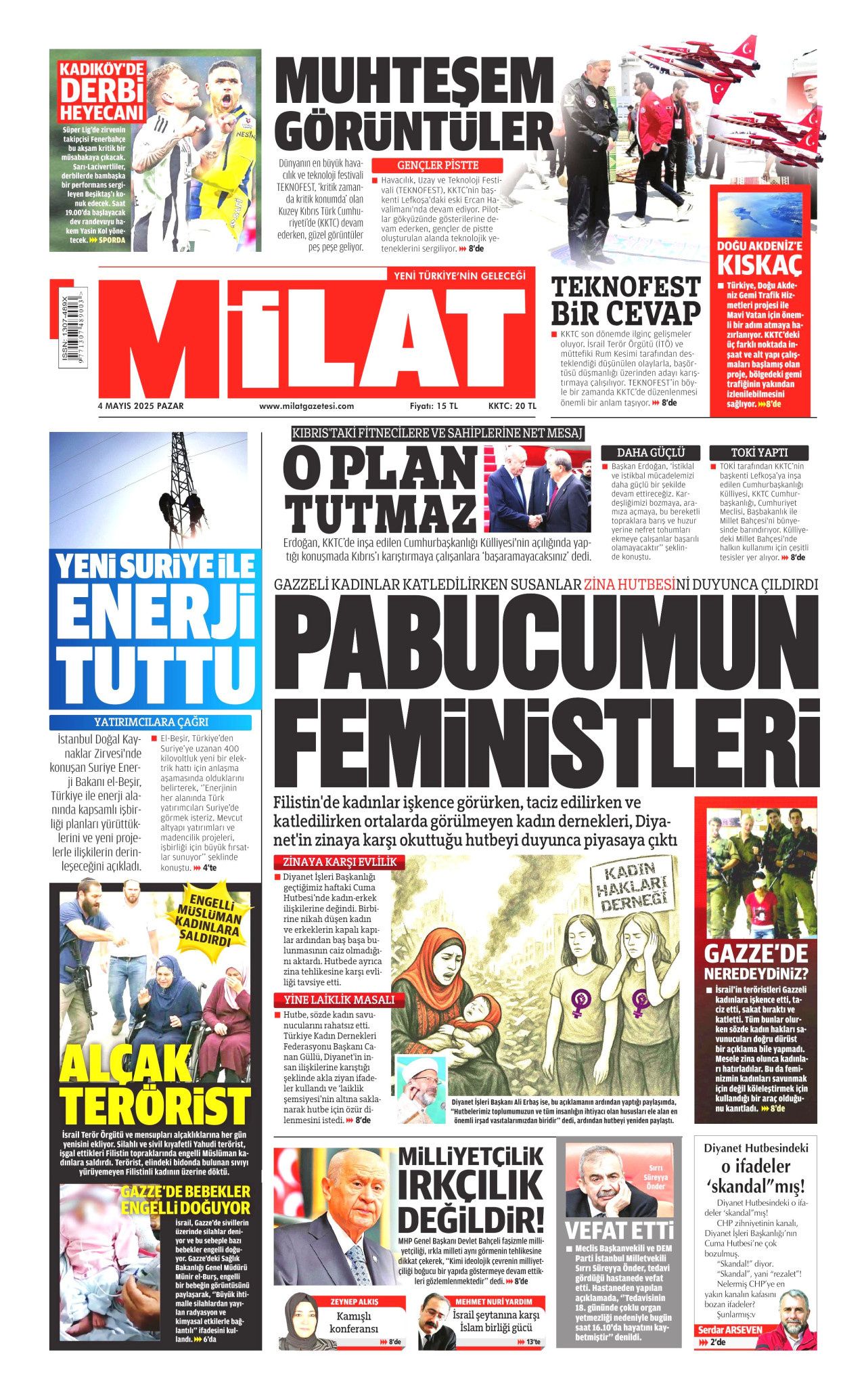 Cumhurbaşkanı Erdoğan'ın KKTC'deki tarihi sözleri gazete manşetlerinde 22