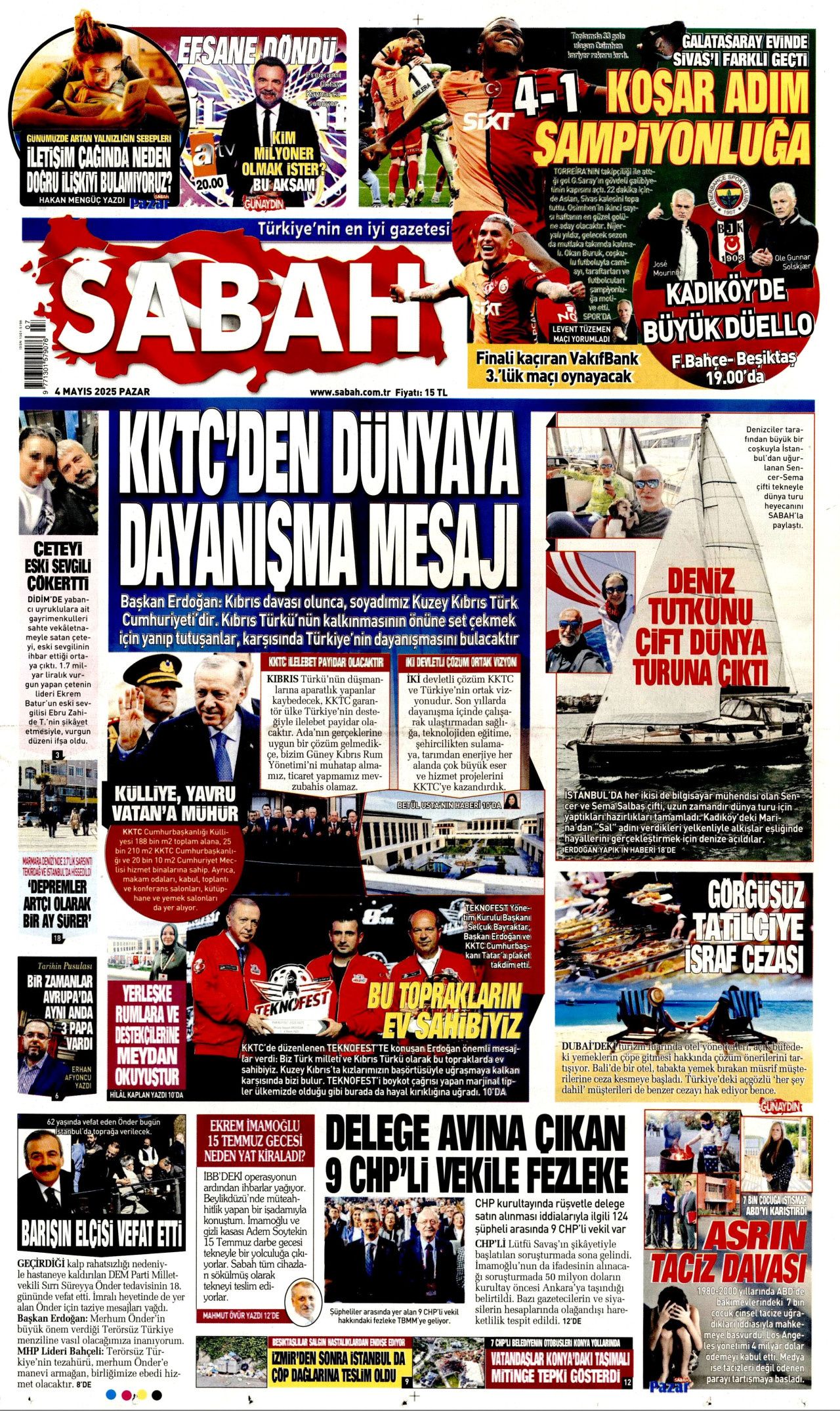 Cumhurbaşkanı Erdoğan'ın KKTC'deki tarihi sözleri gazete manşetlerinde 6