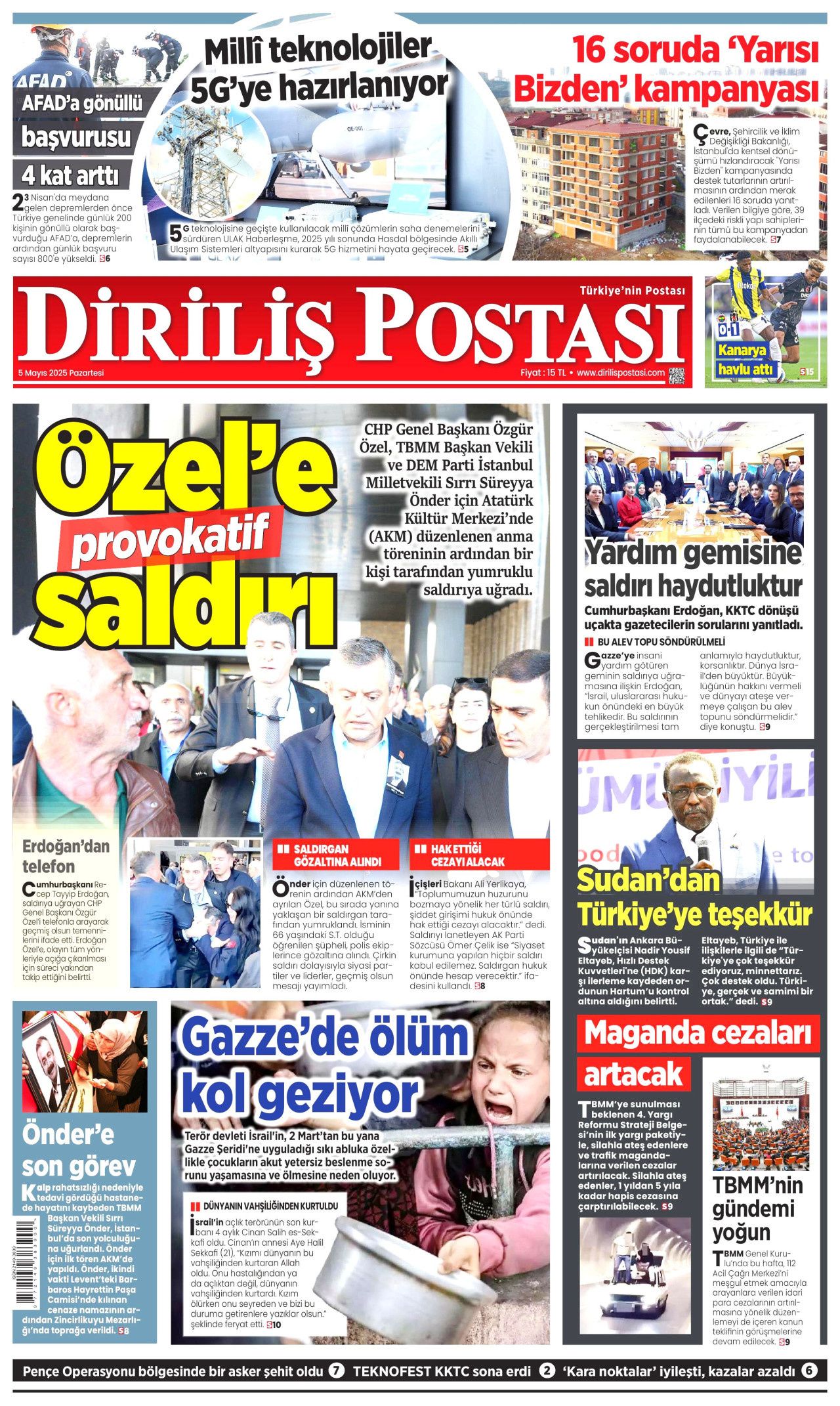 CHP lideri Özgür Özel'e hain saldırı gazete manşetlerinde! "Babam hapisten hiç çıkmasın" 24