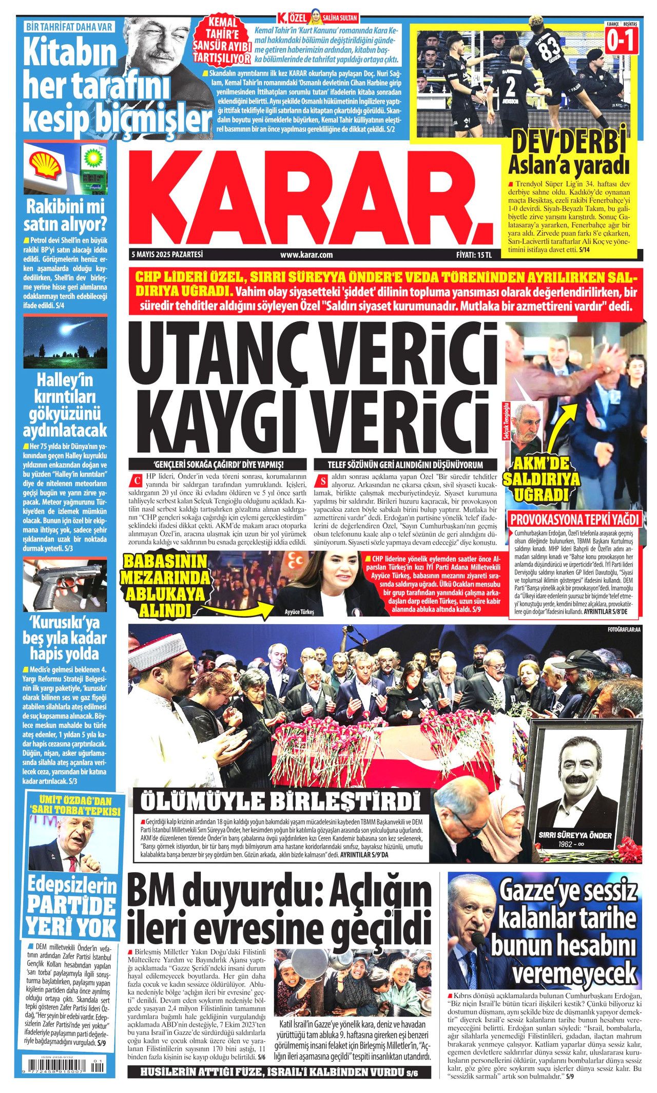 CHP lideri Özgür Özel'e hain saldırı gazete manşetlerinde! "Babam hapisten hiç çıkmasın" 3