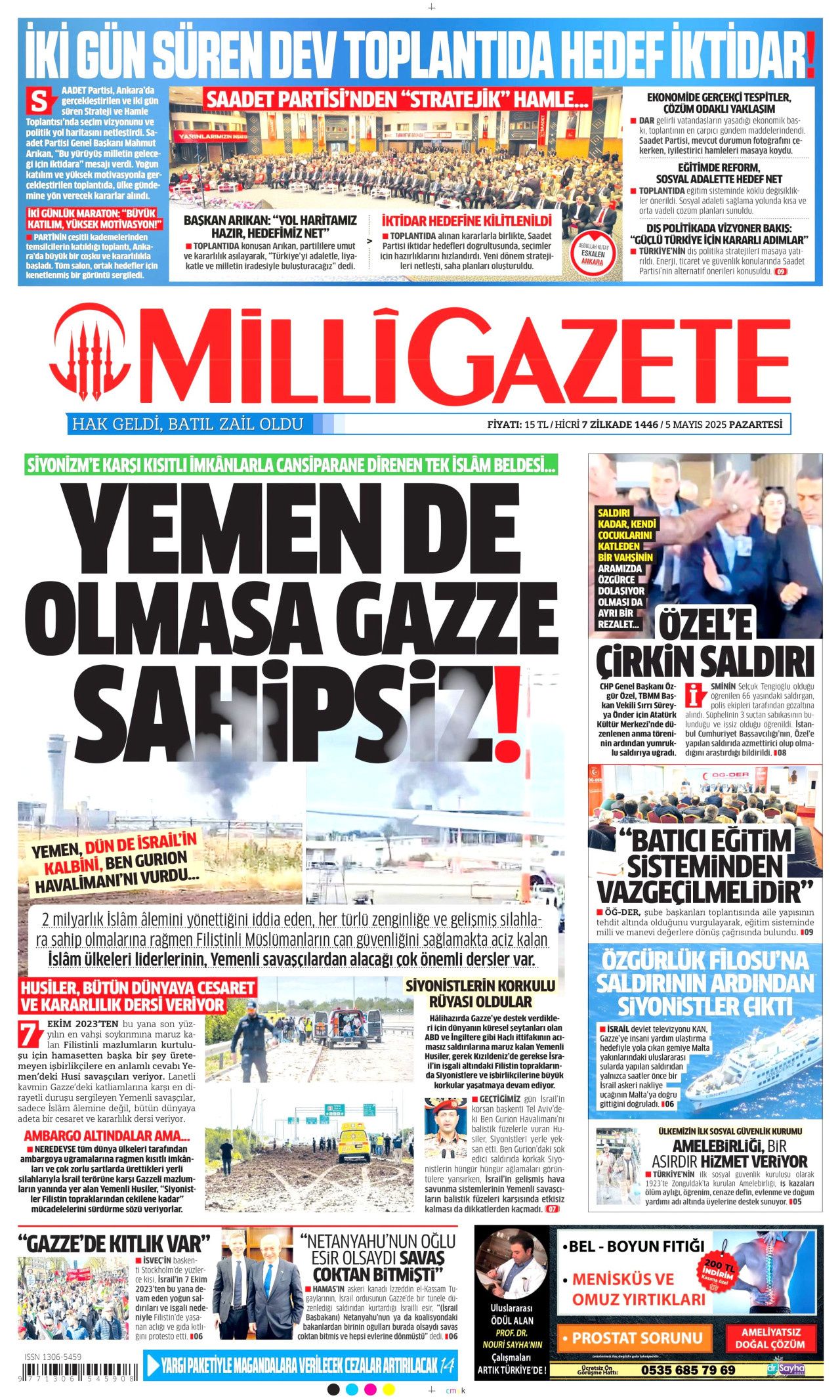 CHP lideri Özgür Özel'e hain saldırı gazete manşetlerinde! "Babam hapisten hiç çıkmasın" 7