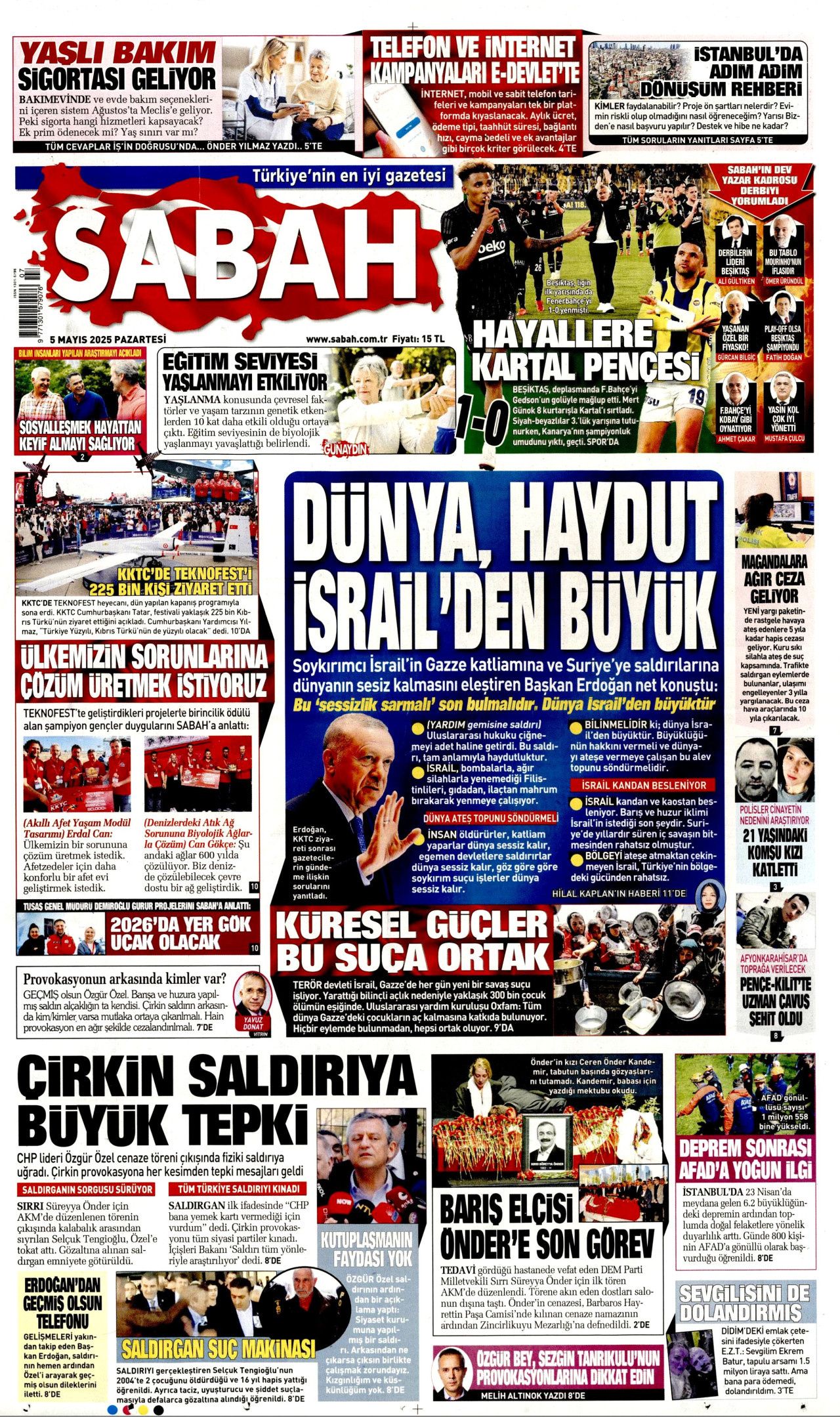 CHP lideri Özgür Özel'e hain saldırı gazete manşetlerinde! "Babam hapisten hiç çıkmasın" 1