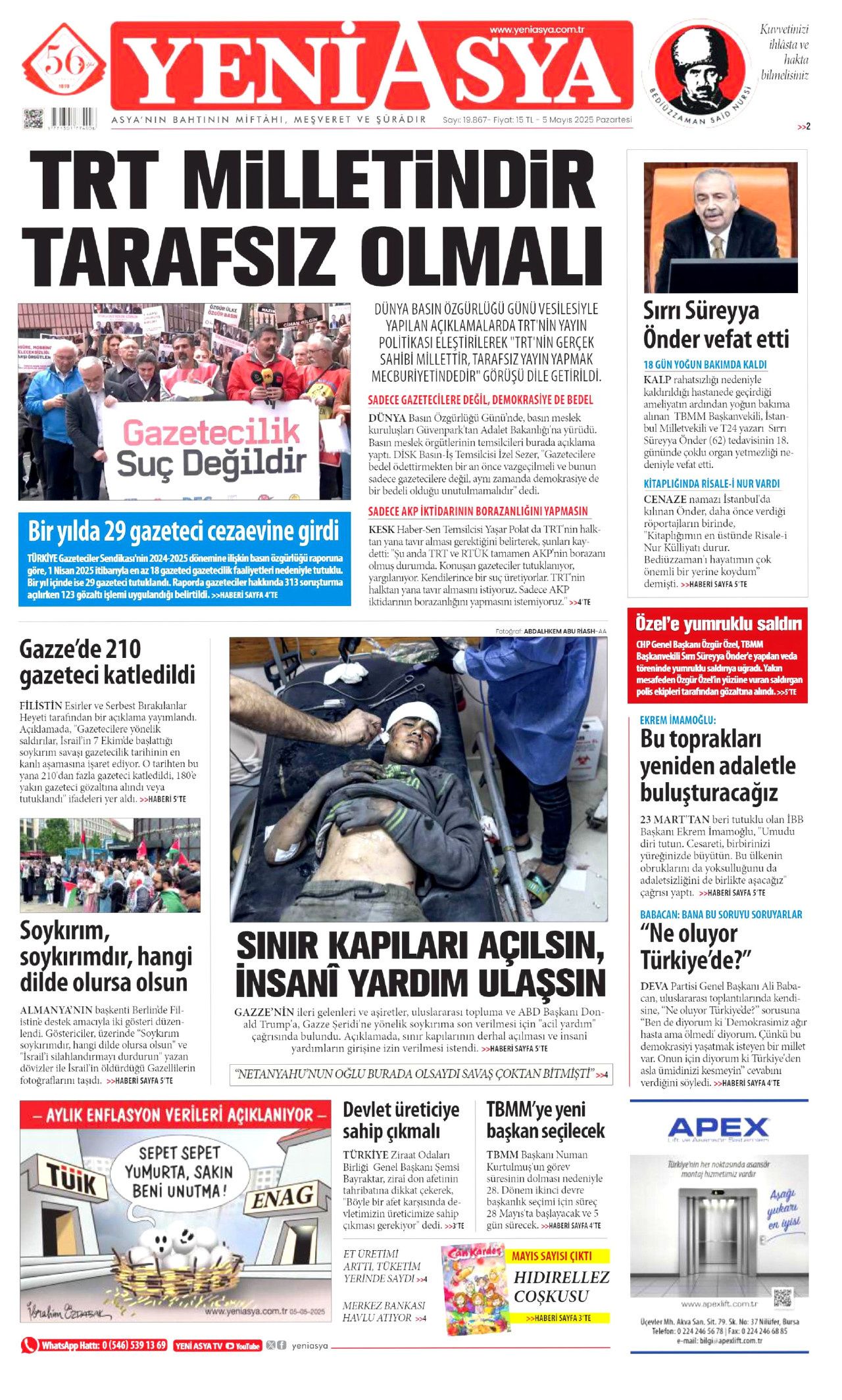 CHP lideri Özgür Özel'e hain saldırı gazete manşetlerinde! "Babam hapisten hiç çıkmasın" 15