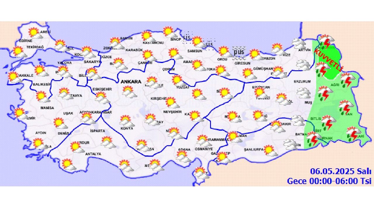 6 Mayıs 2025 Yurt geneli hava durumu tahminleri yayınlandı! İşte il il beklenen sıcaklıklar... 1