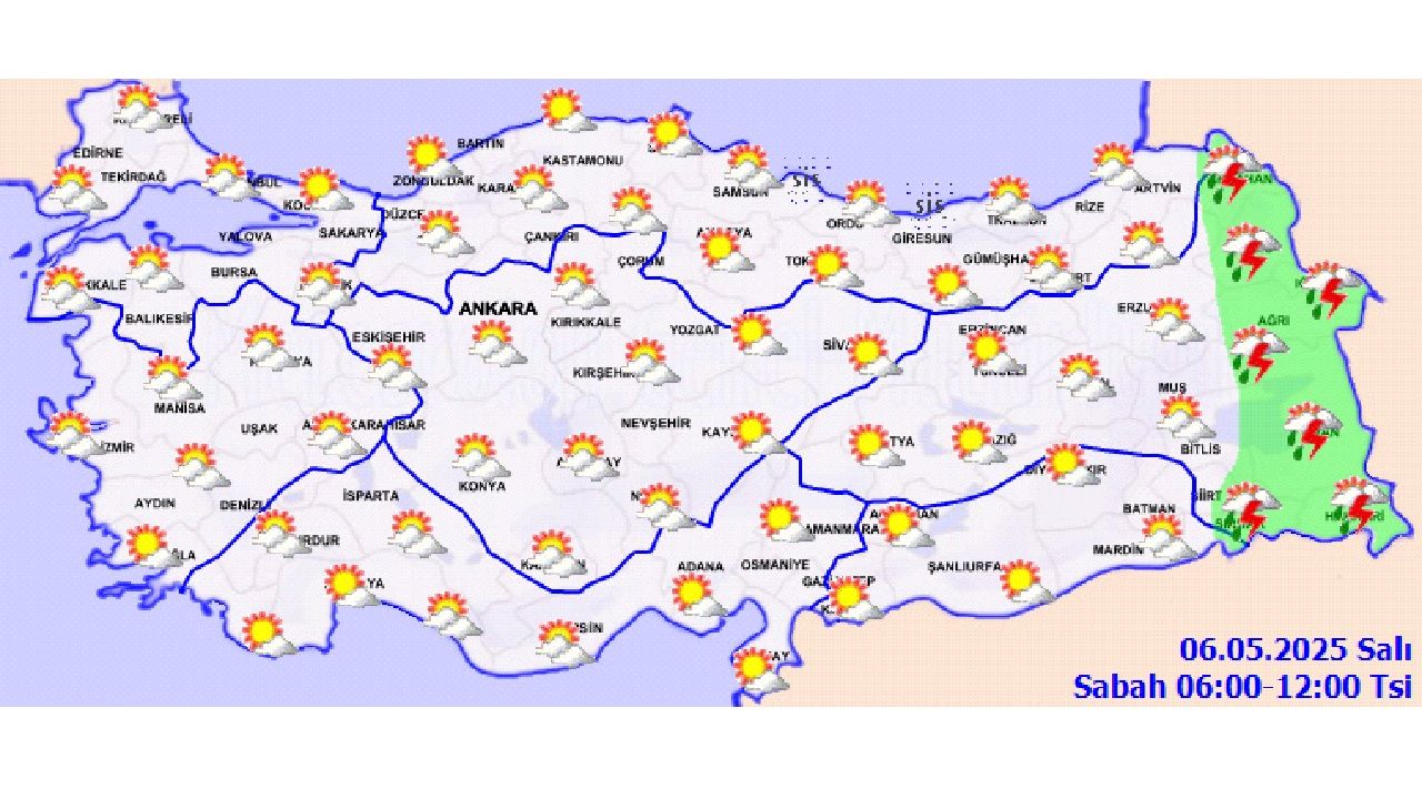 6 Mayıs 2025 Yurt geneli hava durumu tahminleri yayınlandı! İşte il il beklenen sıcaklıklar... 3