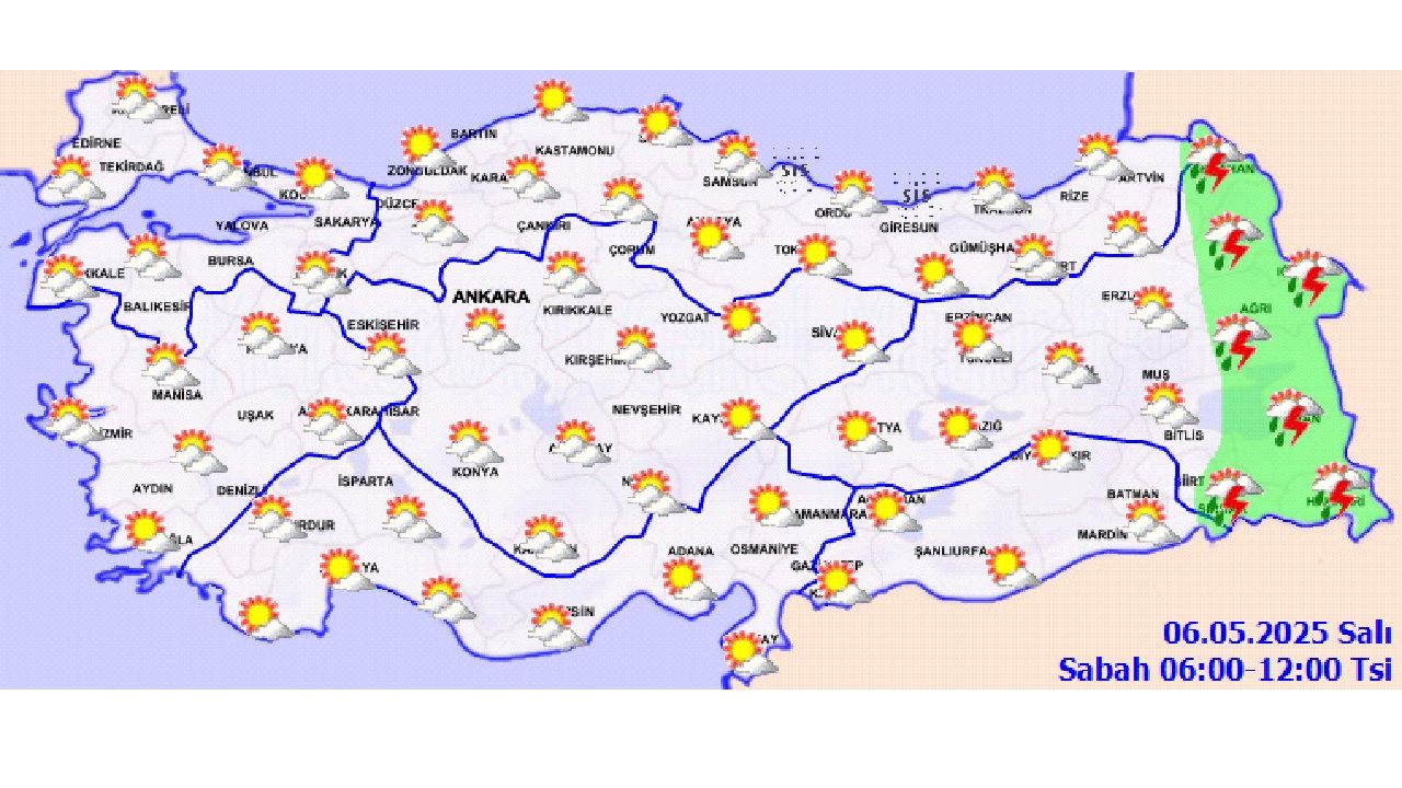 6 Mayıs 2025 Yurt geneli hava durumu tahminleri yayınlandı! İşte il il beklenen sıcaklıklar... 4