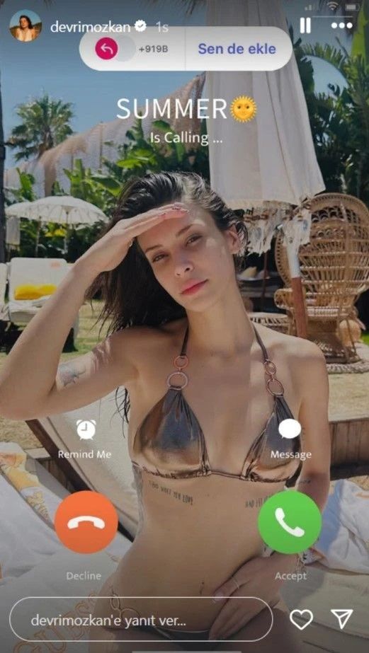 Ünlülerin bikinili 'Summer is calling' akımı sosyal medyayı salladı 2