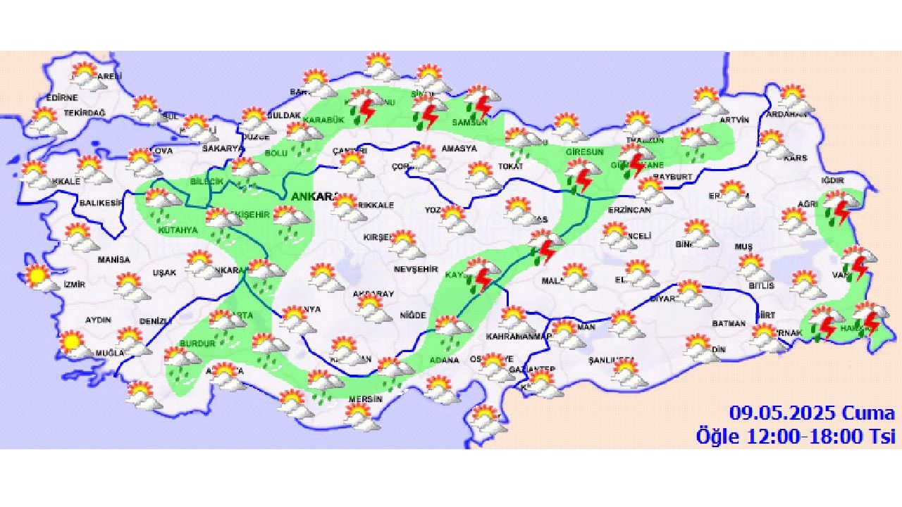 9 Mayıs 2025 Cuma meteoroloji hava durumu raporunu paylaştı! Ankara, İstanbul ve İzmir başta olmak üzere il il beklenen sıcaklıklar... 13