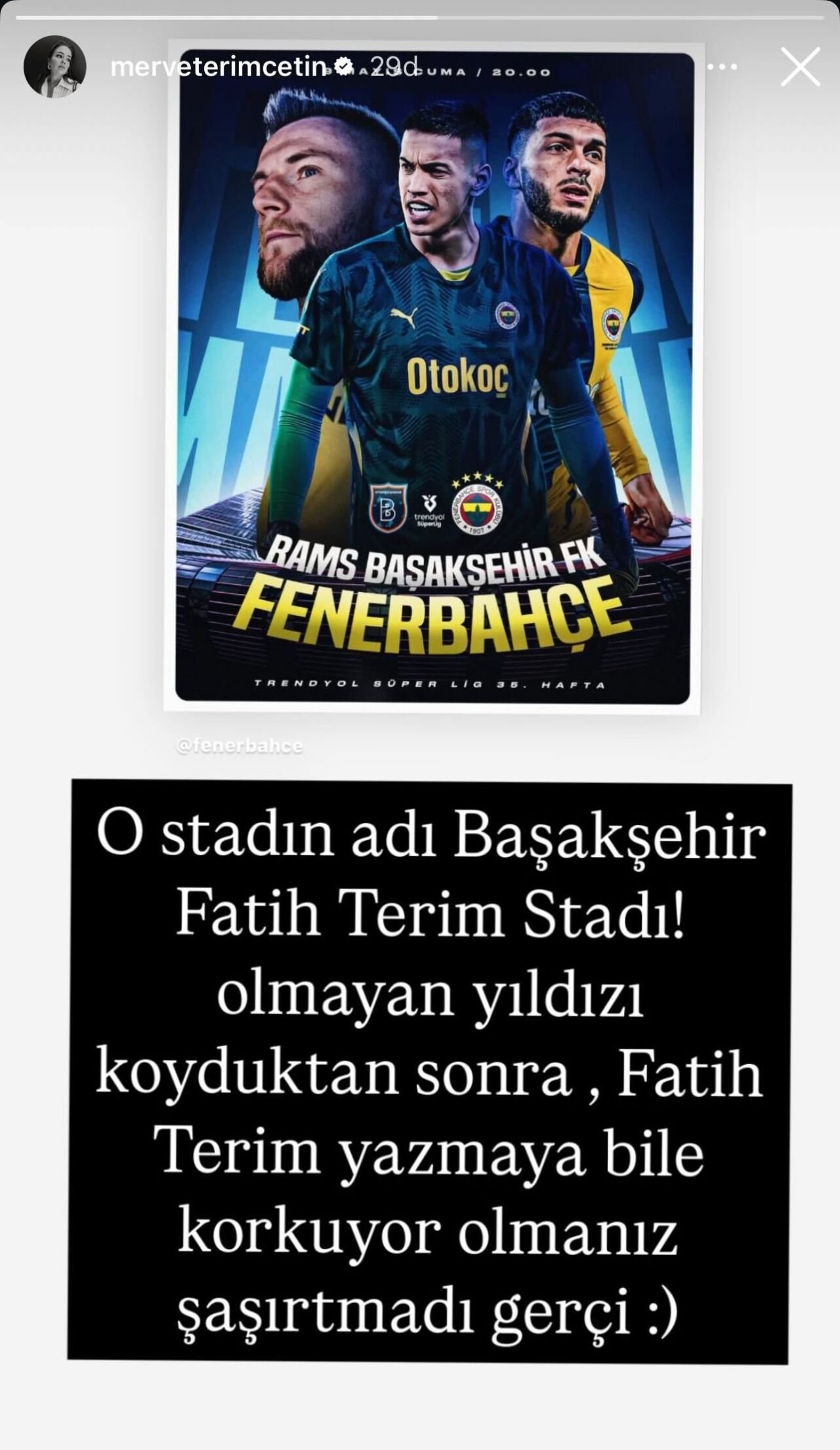 Fenerbahçe'den Fatih Terim'e şok sansür! Kızından paylaşım geldi: "Olmayan yıldızı koyduktan sonra korkmanız şaşırtmadı" 3
