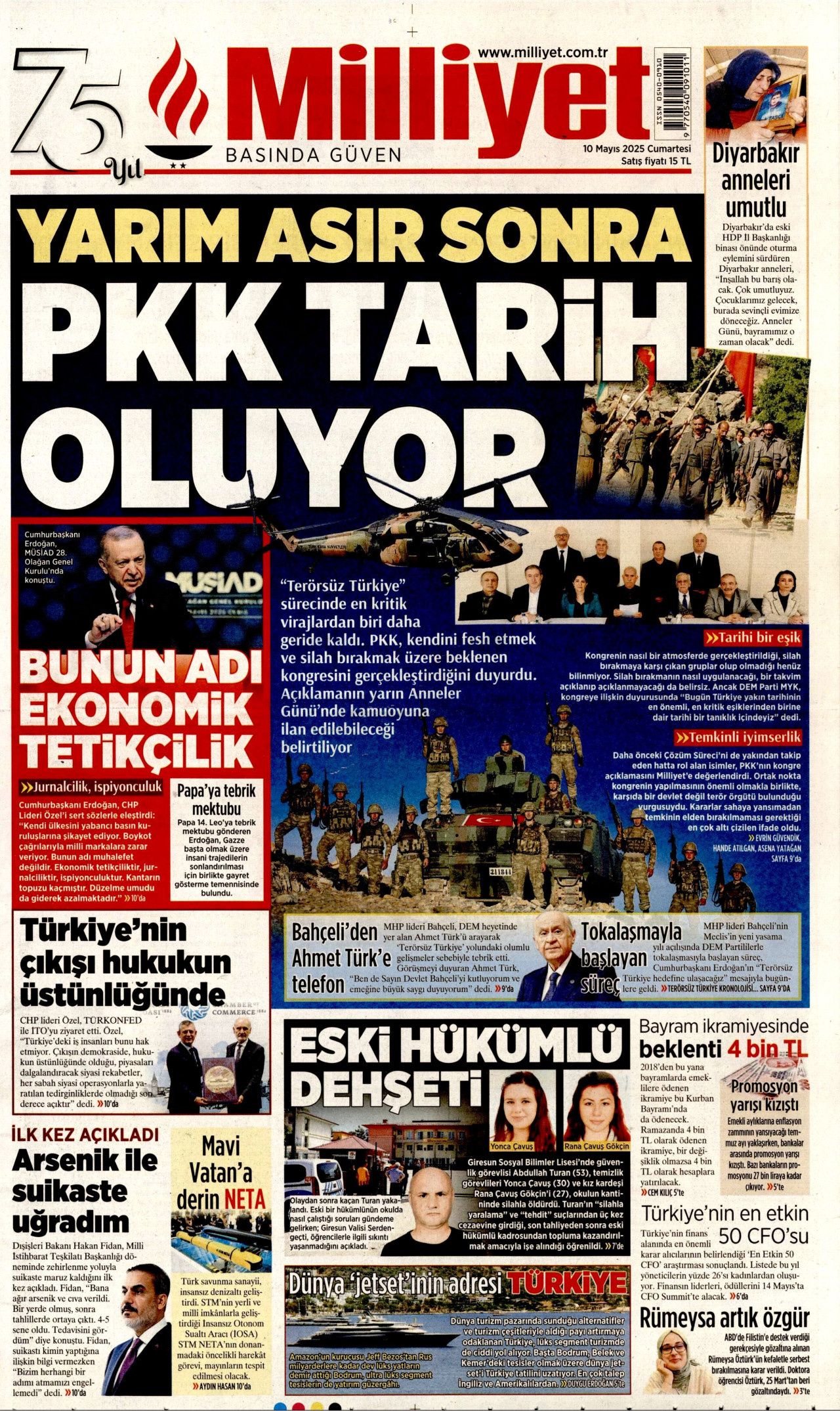 50 yıllık kanlı dönemin sonu manşetlerde! PKK silah bırakıyor 8