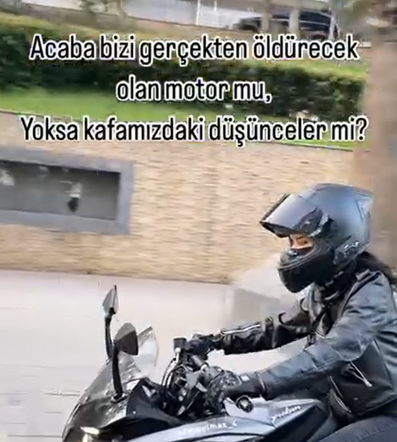 Beton mikserine çarpmıştı! Motosiklet sürücüsü Saniye Yılmaz'ın öldüğü kazanın kask kamerası görüntüleri ortaya çıktı 7