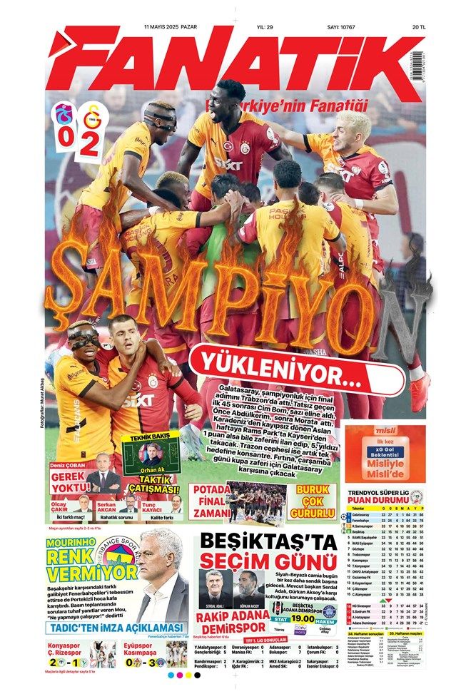 "Açılın şampiyon geliyor! Cimbom koşar adım beşinci yıldıza" Galatasaray'ın galibiyeti manşetlerde... 2