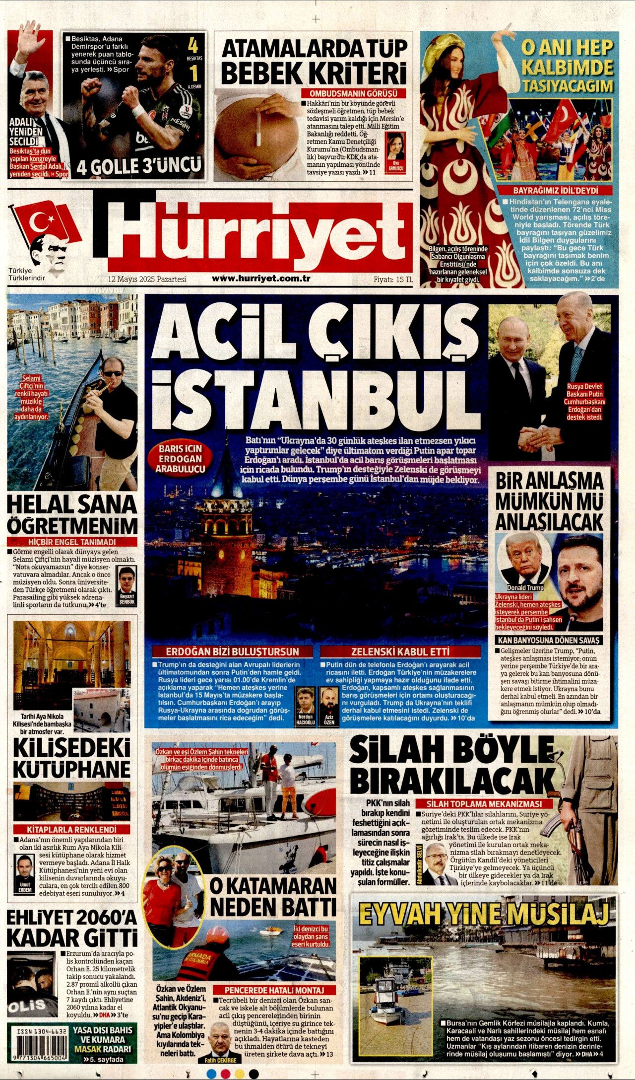 Dünya perşembe günü İstanbul'dan müjde bekliyor! Putin istedi, Zelenski kabul etti! Türkiye'deki barış masası manşetlerde... 1
