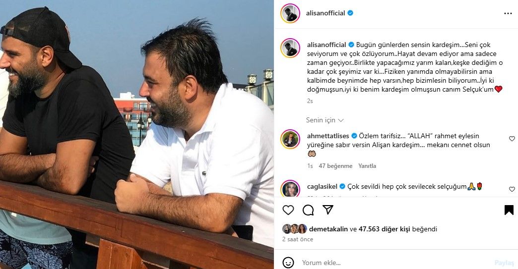 Alişan'dan ölen kardeşi Selçuk Tektaş'ın doğum gününde duygusal paylaşım! 3