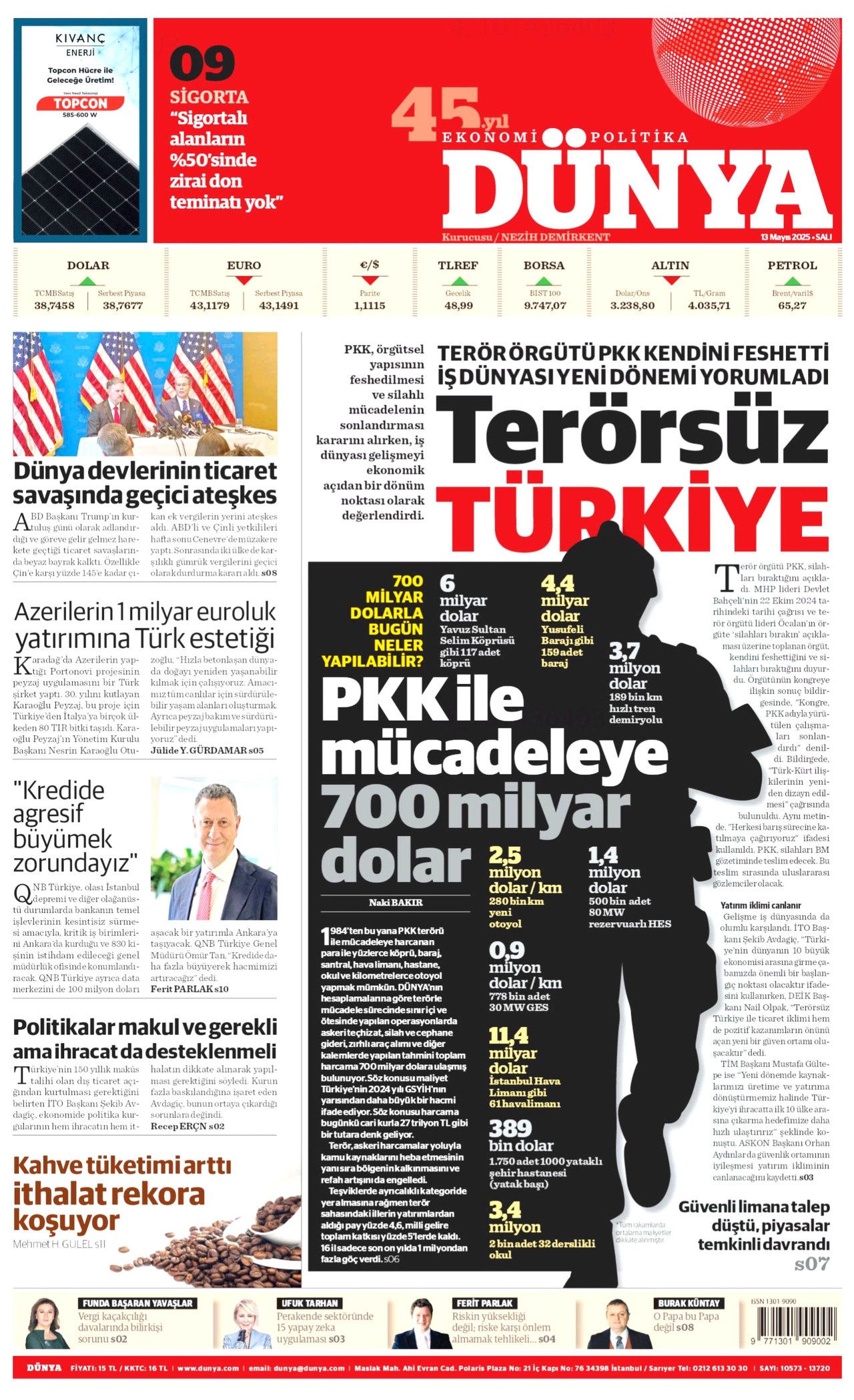 50 yıllık terör devri kapandı! PKK 4 aşamada tasfiye edilecek... Tarihi fesih kararı gazete manşetlerinde! 21
