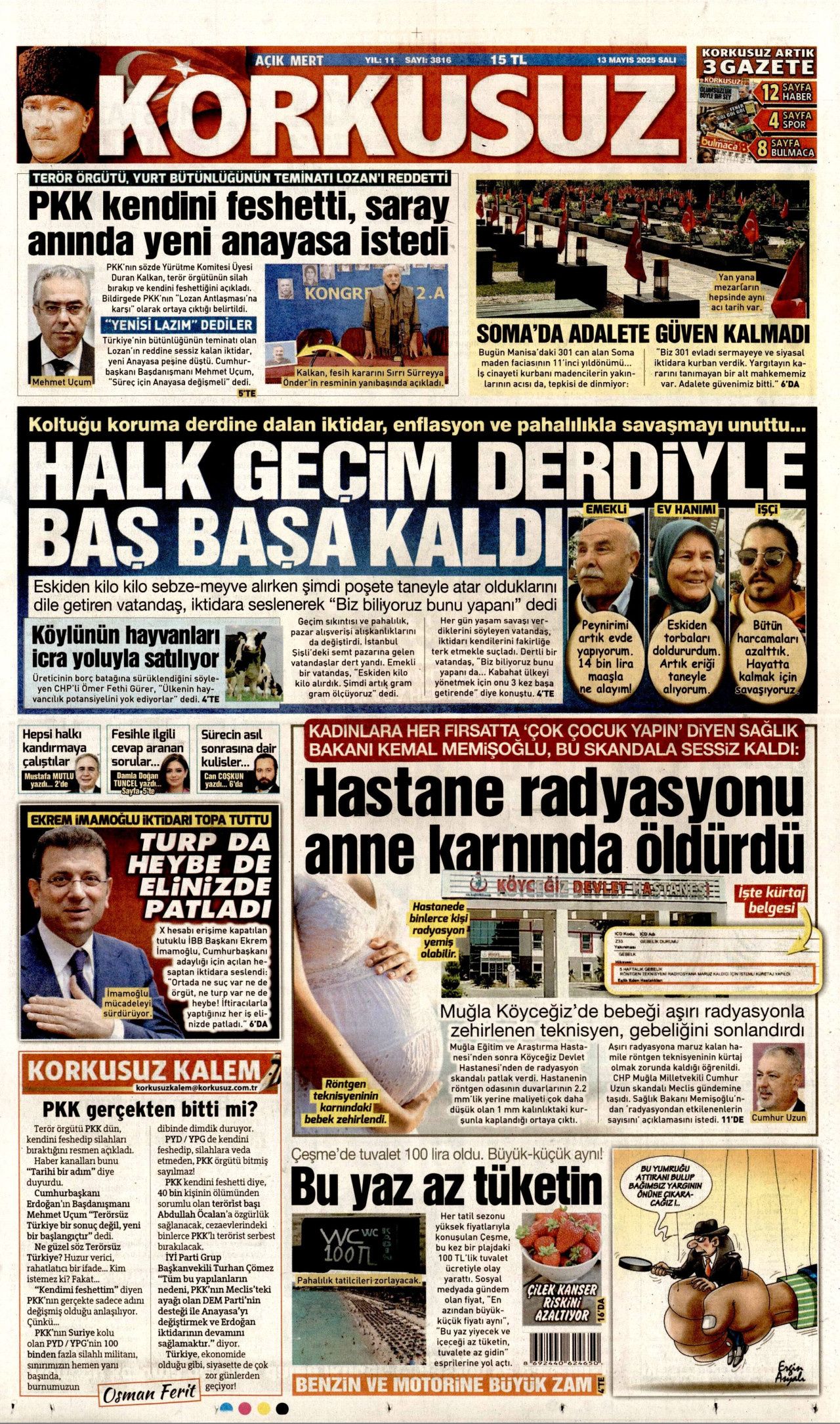 50 yıllık terör devri kapandı! PKK 4 aşamada tasfiye edilecek... Tarihi fesih kararı gazete manşetlerinde! 20