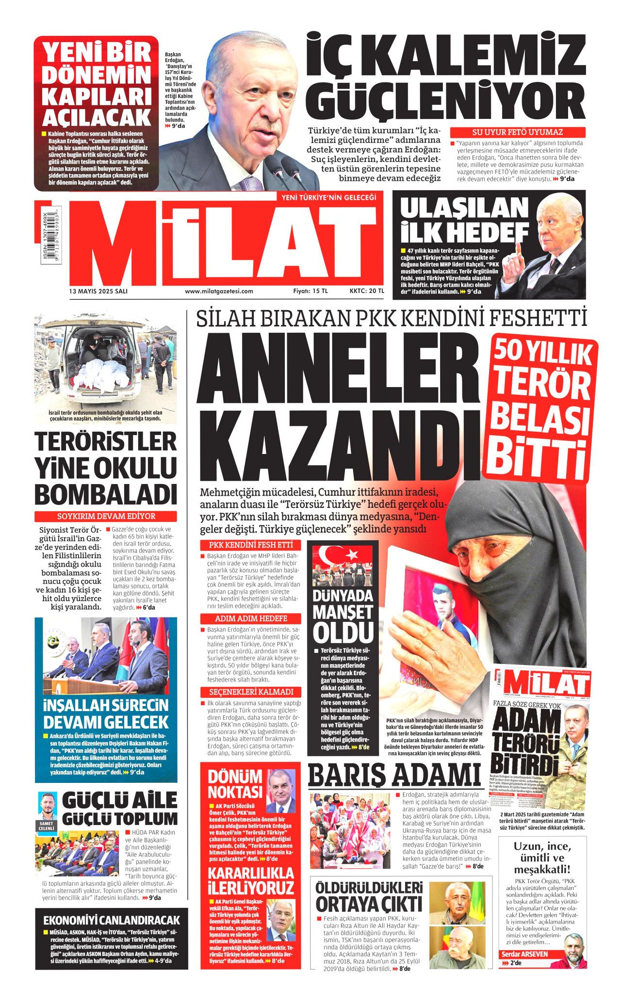 50 yıllık terör devri kapandı! PKK 4 aşamada tasfiye edilecek... Tarihi fesih kararı gazete manşetlerinde! 14