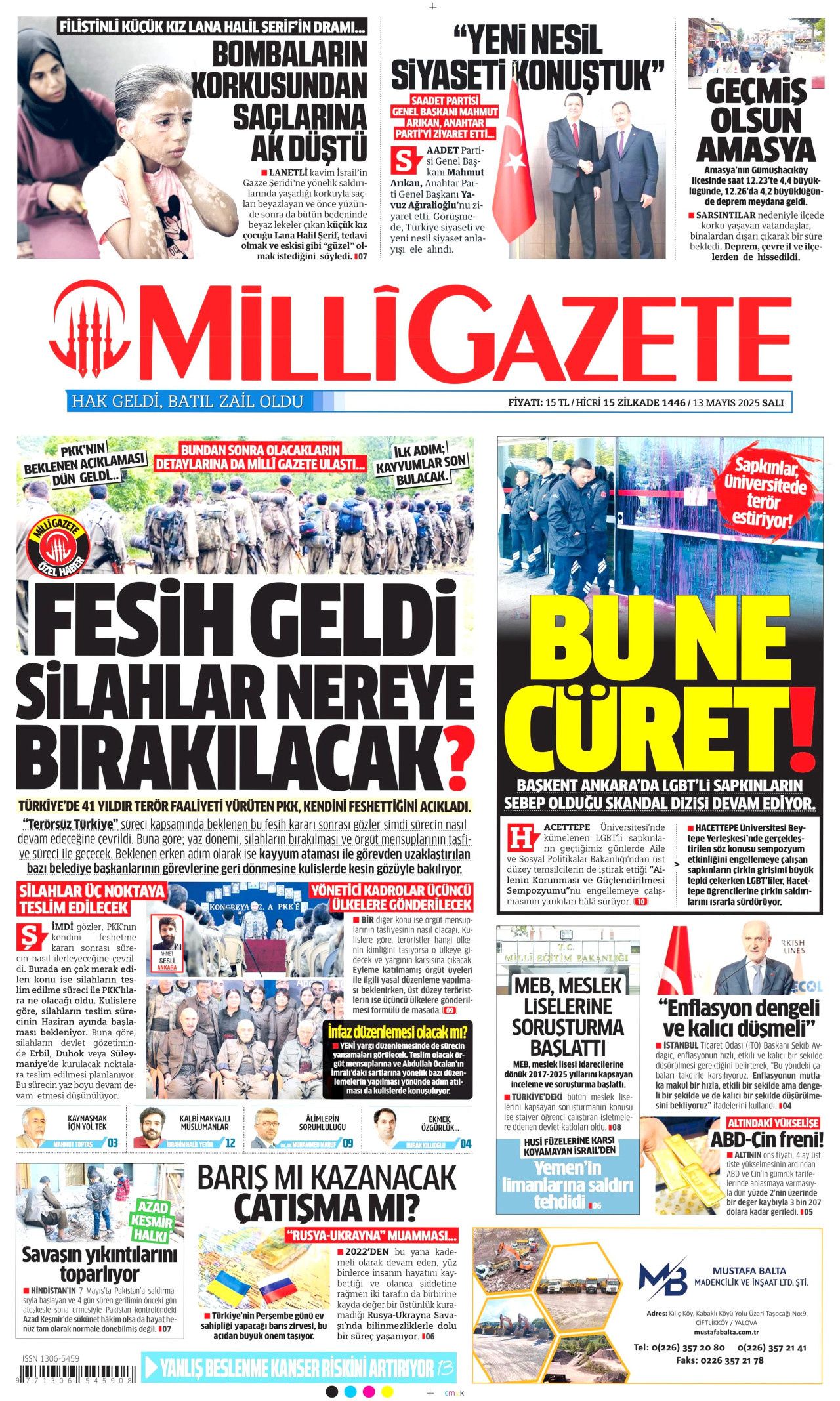 50 yıllık terör devri kapandı! PKK 4 aşamada tasfiye edilecek... Tarihi fesih kararı gazete manşetlerinde! 16
