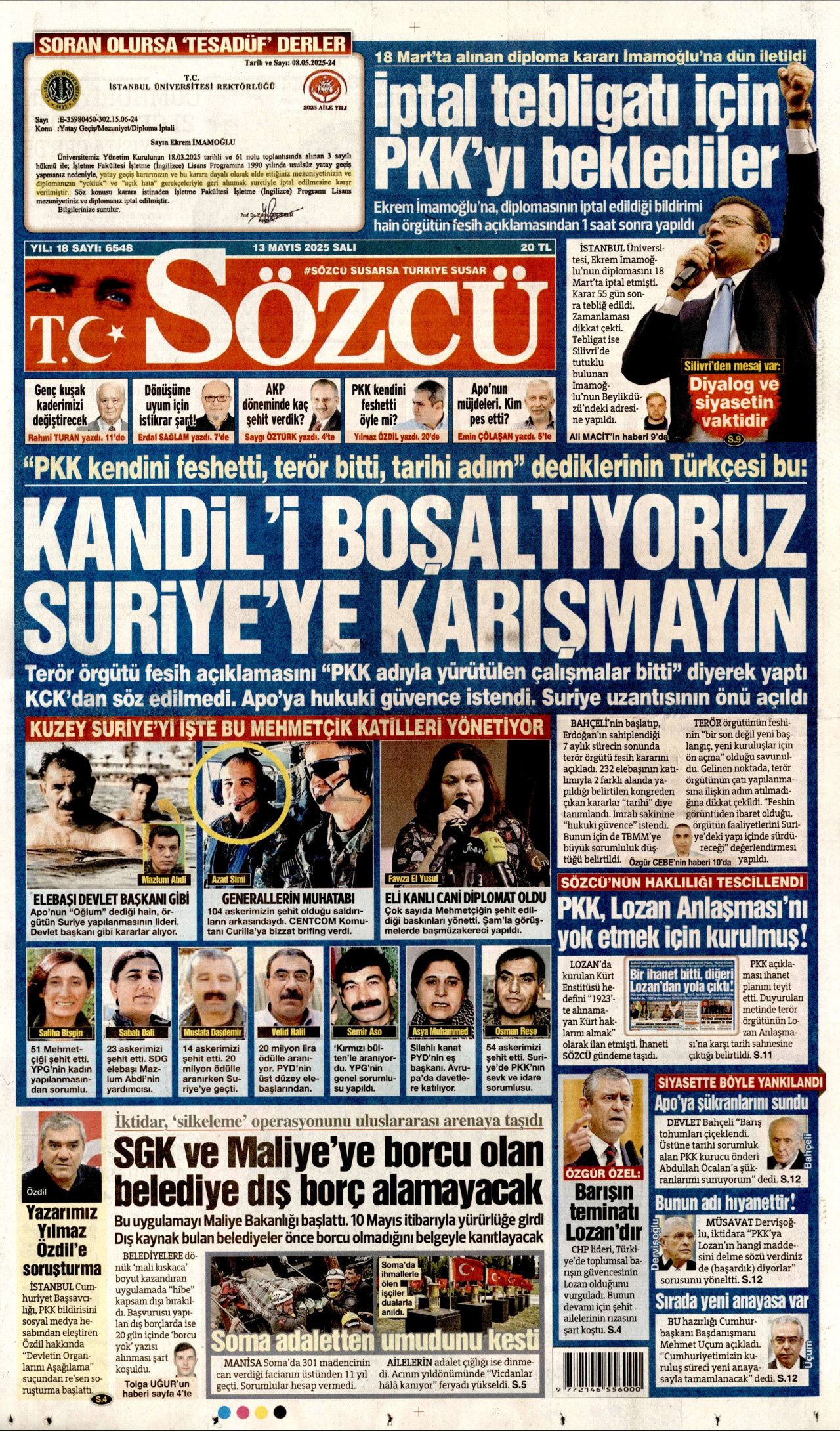 50 yıllık terör devri kapandı! PKK 4 aşamada tasfiye edilecek... Tarihi fesih kararı gazete manşetlerinde! 4