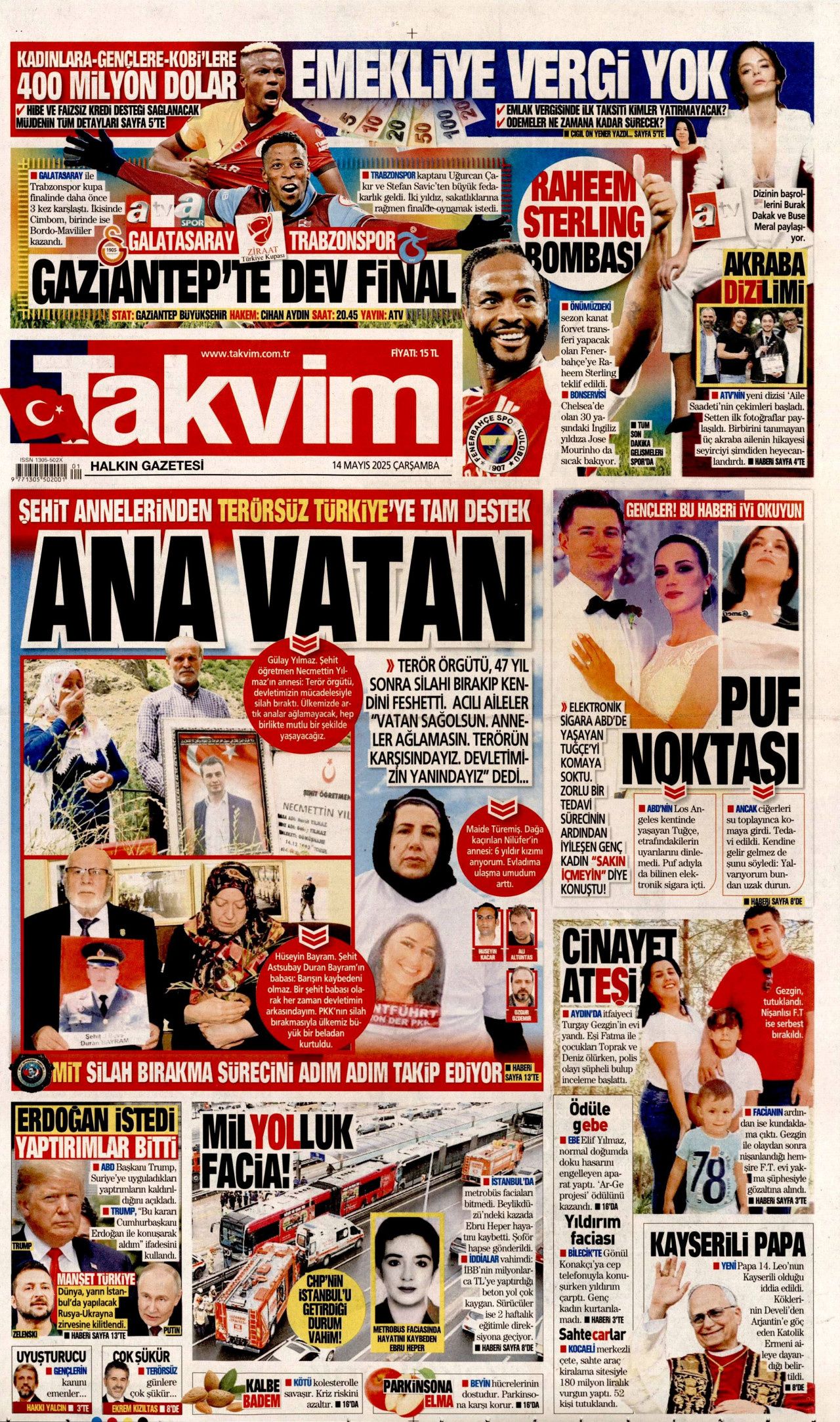 Planlar yapıldı... Terörsüz Türkiye için en kritik iş MİT'te! Bugünün gazete manşetleri 13