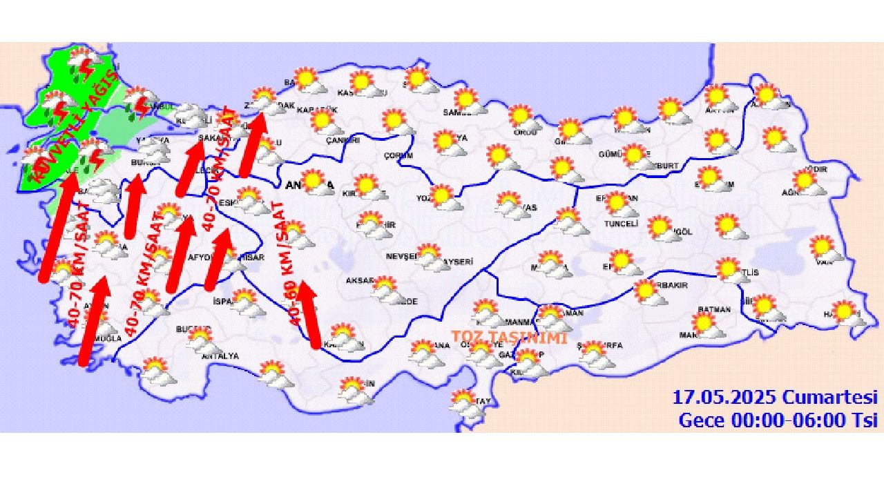 17 Mayıs 2025 Yurt geneli hava durumu! Ankara, İstanbul ve İzmir'de yağış bekleniyor mu? 2