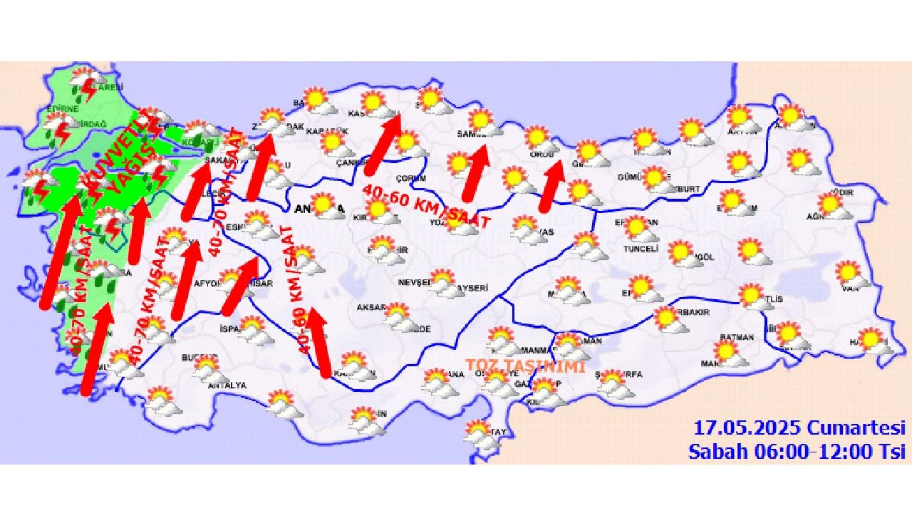 17 Mayıs 2025 Yurt geneli hava durumu! Ankara, İstanbul ve İzmir'de yağış bekleniyor mu? 3